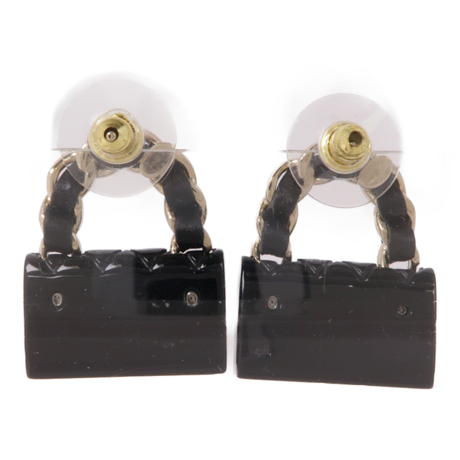 CHANEL 皮革/PVC/金屬Earrings耳環
