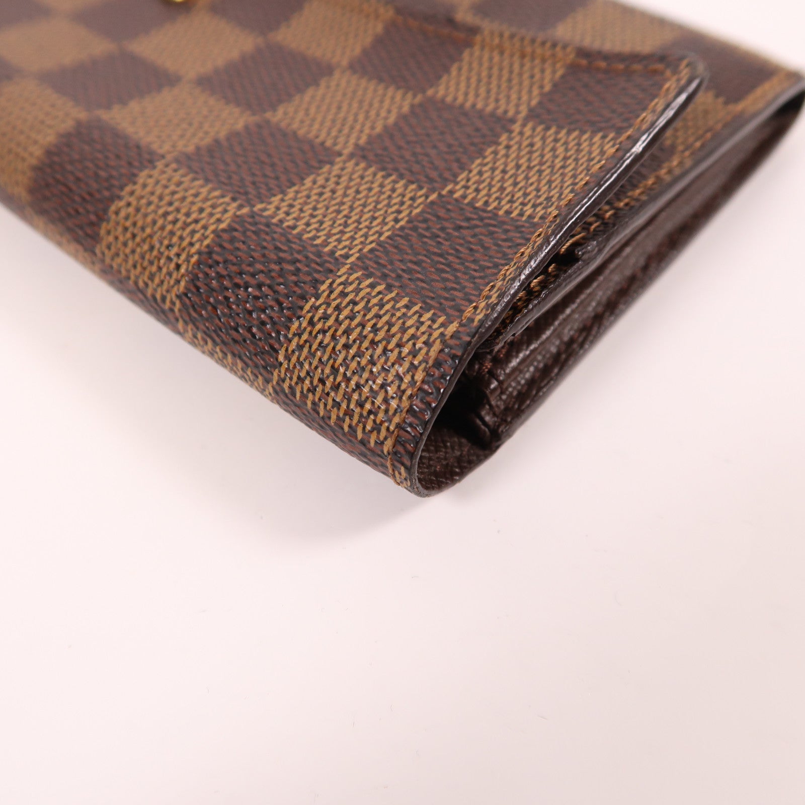 LOUIS VUITTON Damier Ebene Long Wallet金扣長錢包啡色