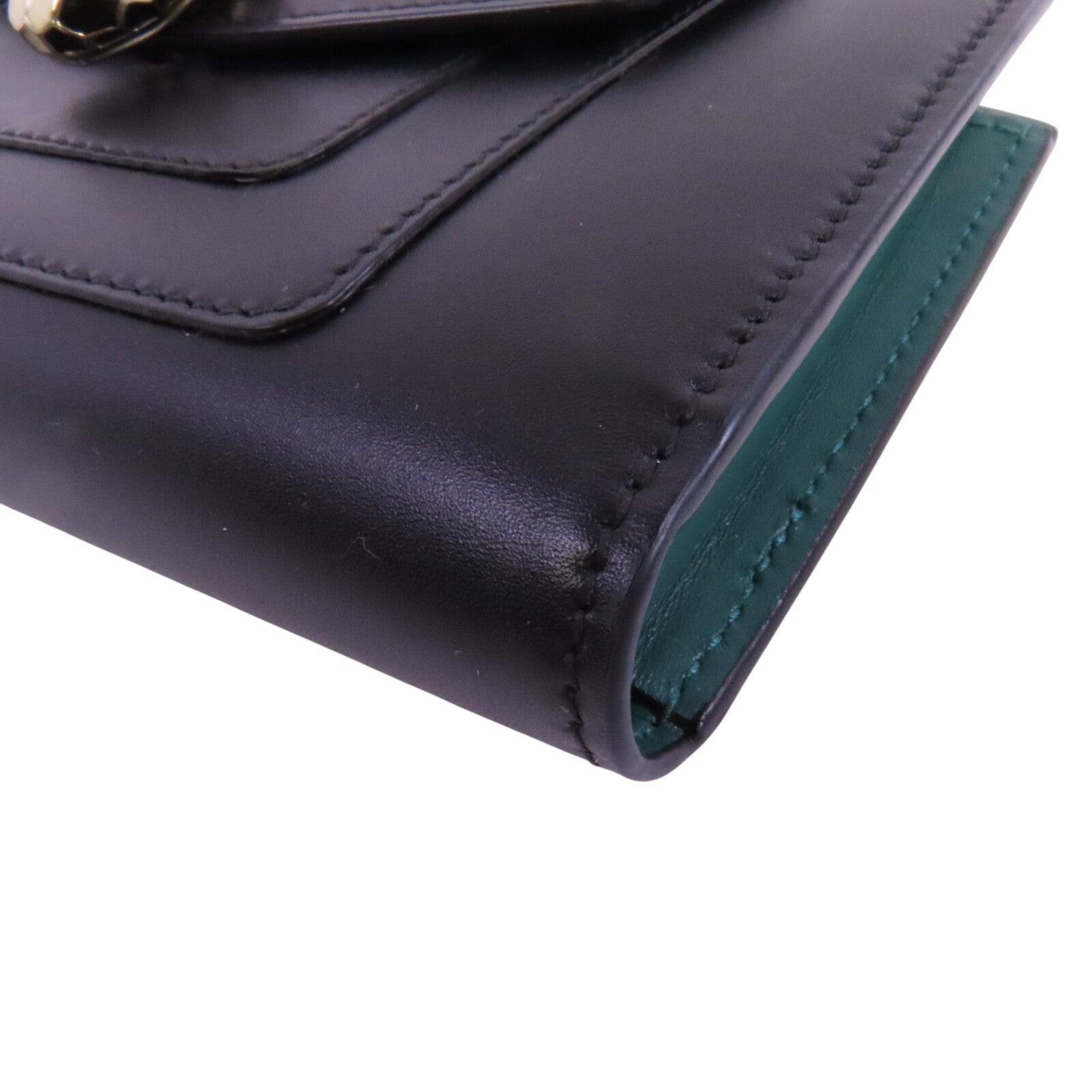 BVLGARI 牛皮皮革Chain Shoulder Bag金扣鏈帶肩背袋