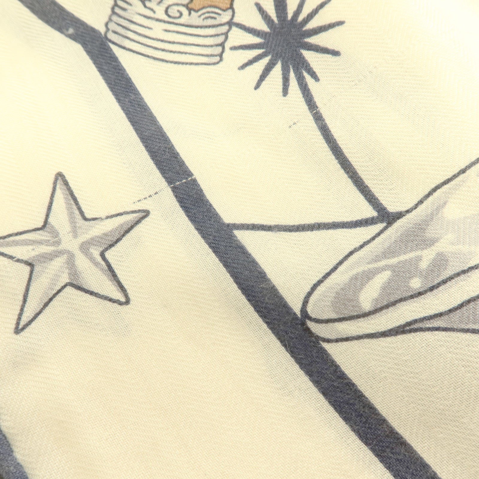 HERMES 羊絨/絲質Scarf 140x140cm絲巾
