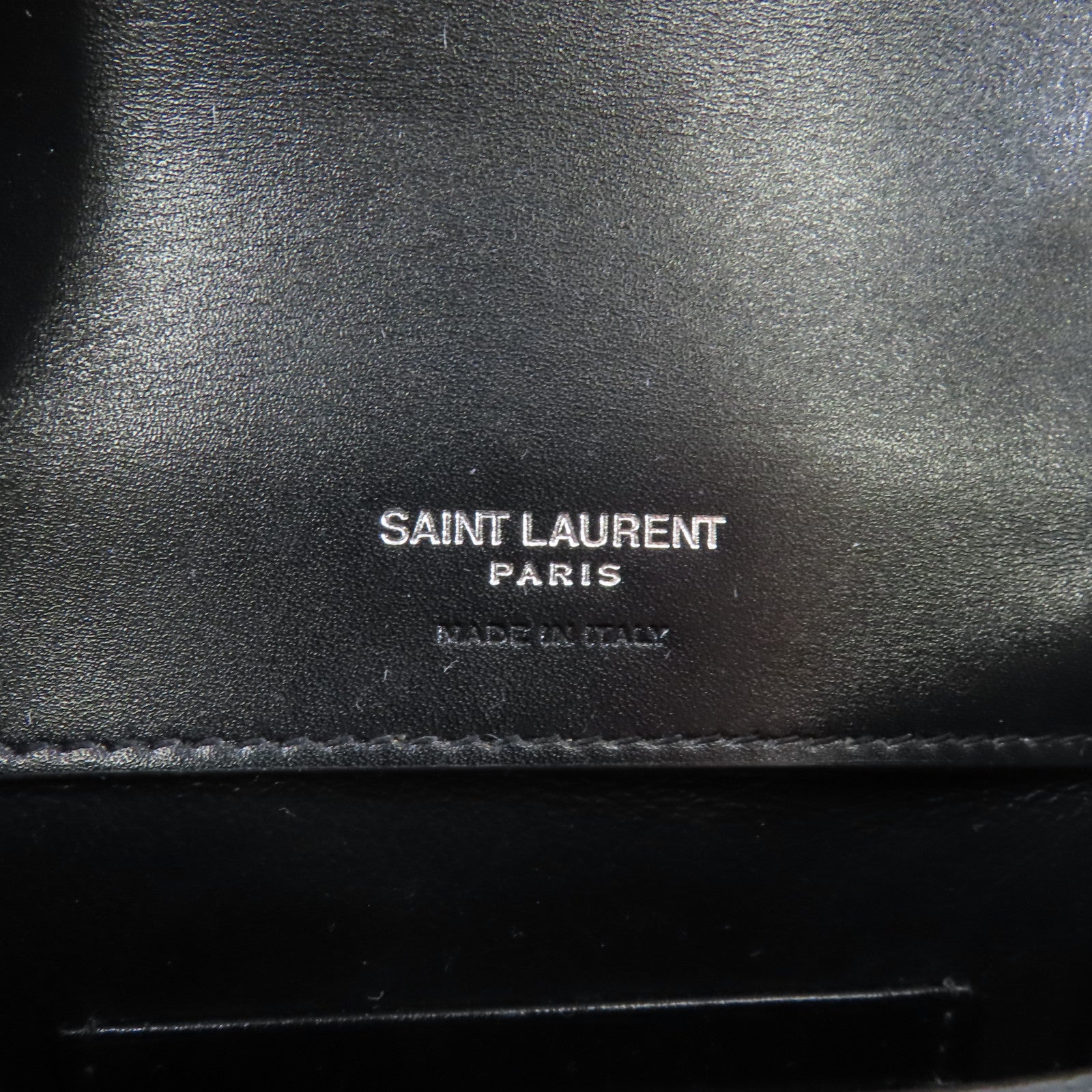 SAINT LAURENT 牛皮皮革Solferino Bag銀扣肩背袋黑色