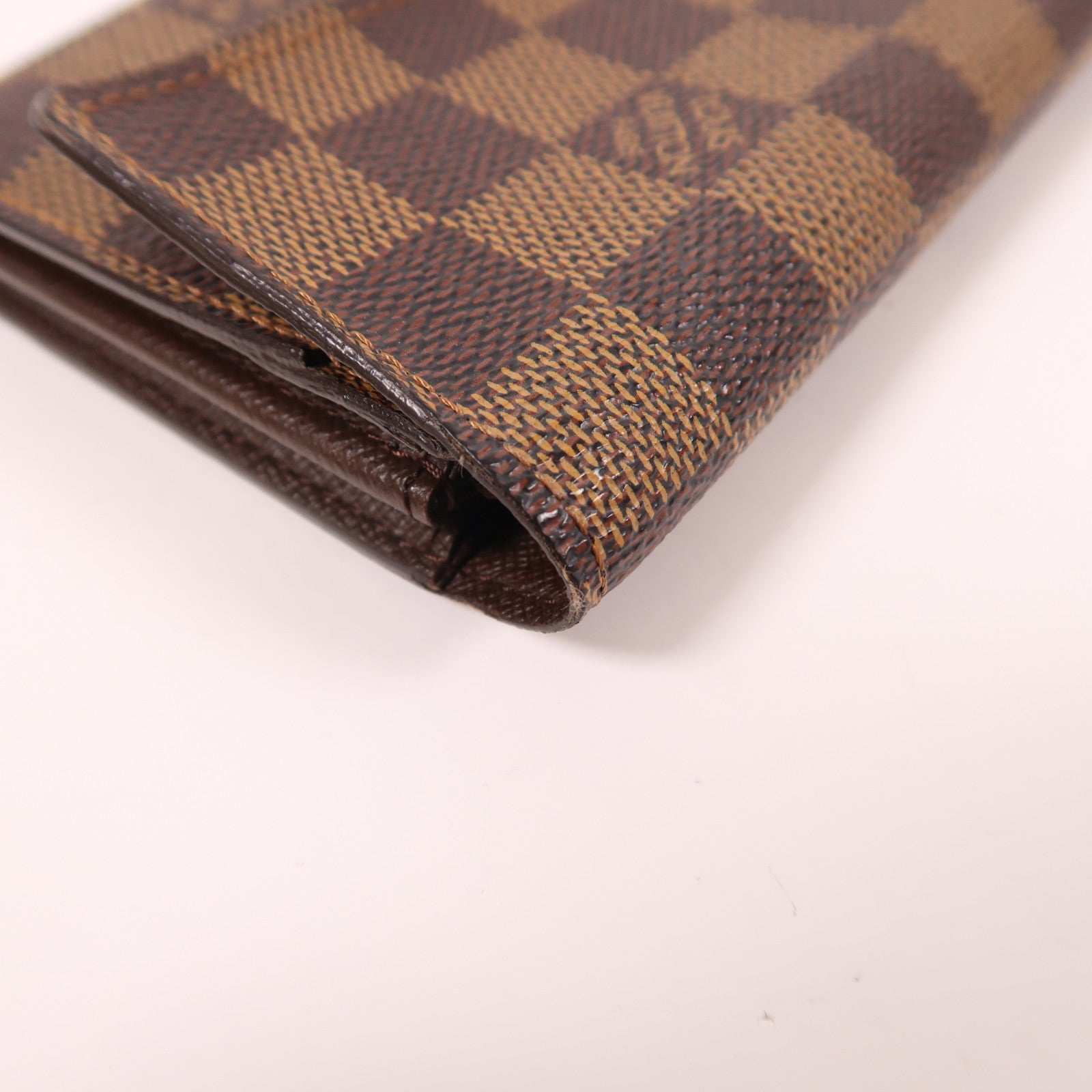 LOUIS VUITTON Damier Ebene Long Wallet金扣長錢包啡色