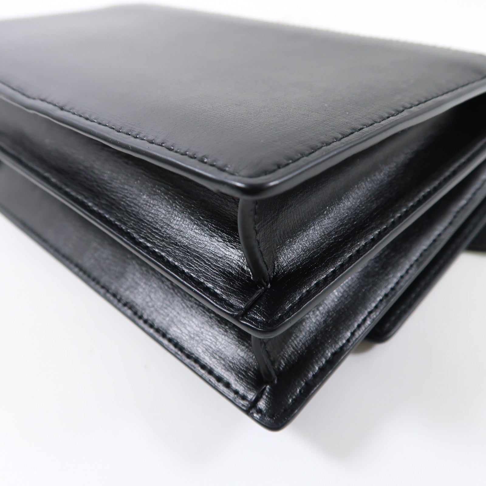 SAINT LAURENT 牛皮皮革Sunset Medium銀扣鏈帶肩背袋