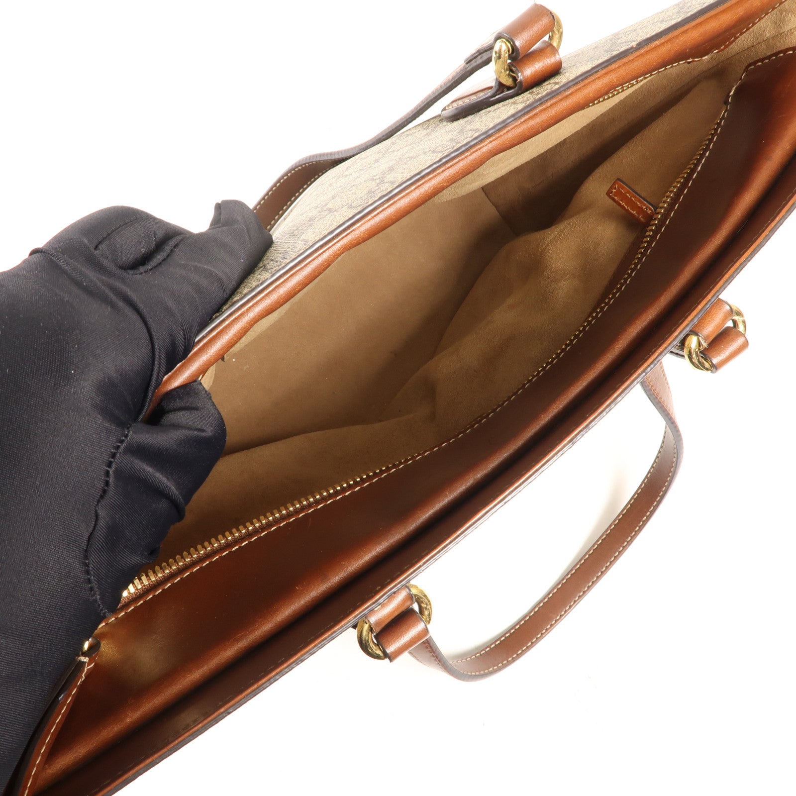 GUCCI 塗層帆布Tote Bag金扣手挽袋