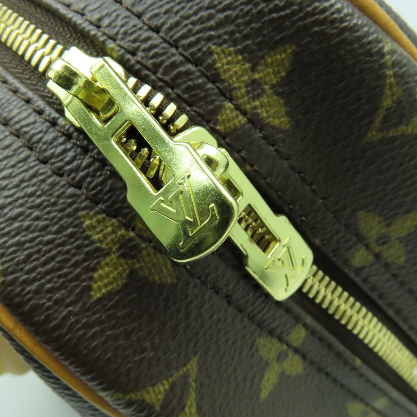 LOUIS VUITTON Monogram Trouville PM金扣手挽袋啡色