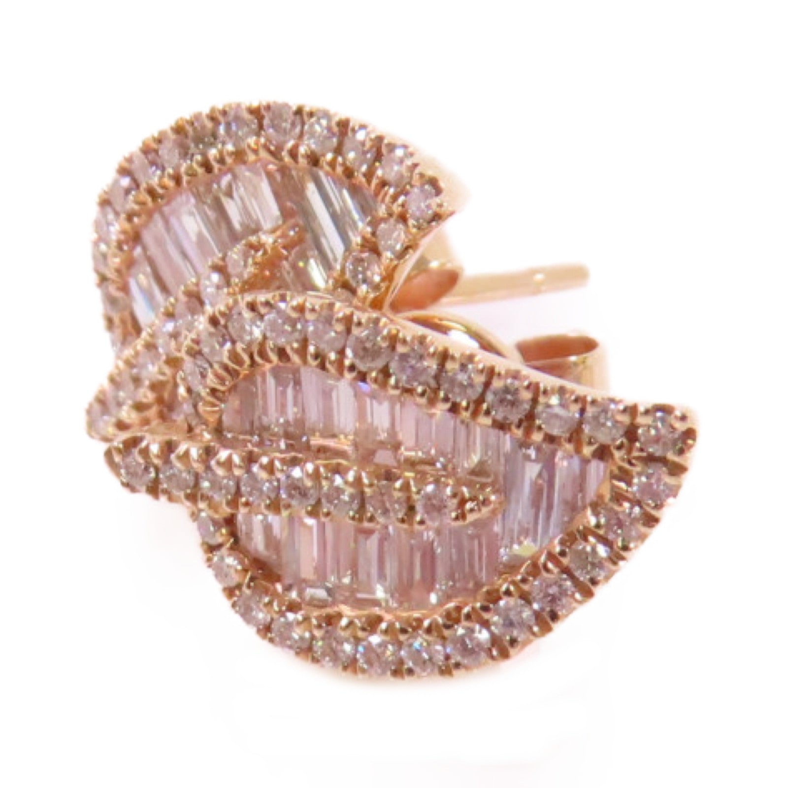 JEWELRY【激減優惠】 18K玫瑰金/鑽石Diamond Earrings金扣耳環