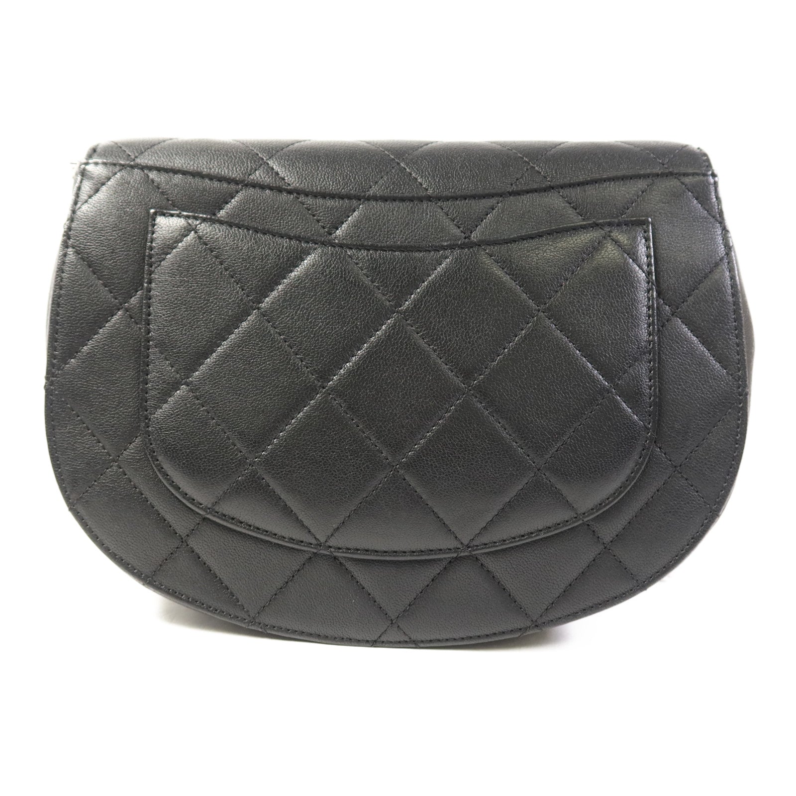 CHANEL 牛皮皮革Chain Shoulder銀扣肩背袋