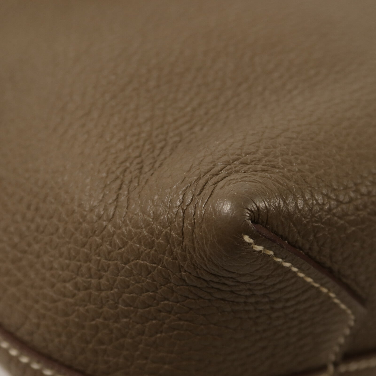 HERMES Clemence皮革Cabasellier 31手挽袋Etoupe