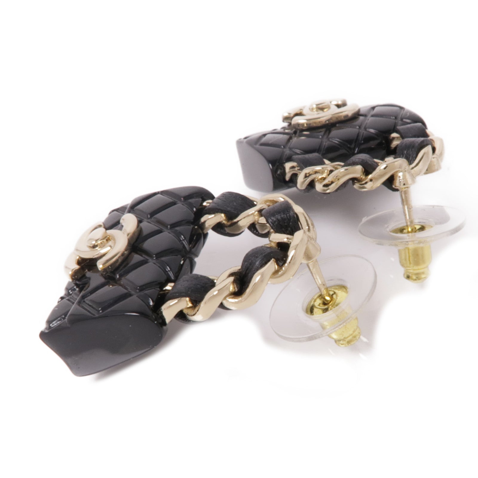 CHANEL 皮革/PVC/金屬Earrings耳環