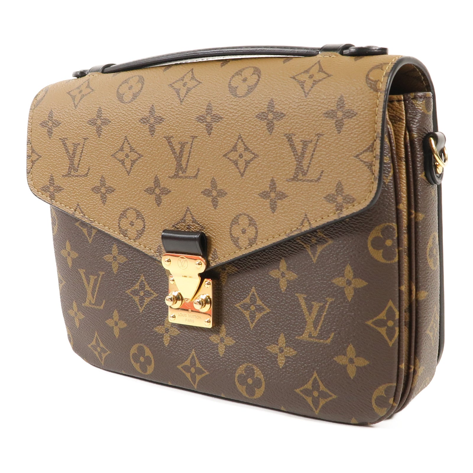 LOUIS VUITTON Monogram Reverse Pochette Metis金扣手挽肩背兩用袋