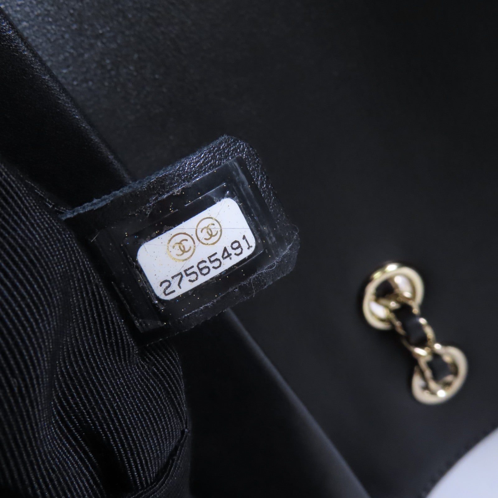 CHANEL 牛皮皮革Chain Shoulder Bag金扣鏈帶肩背袋