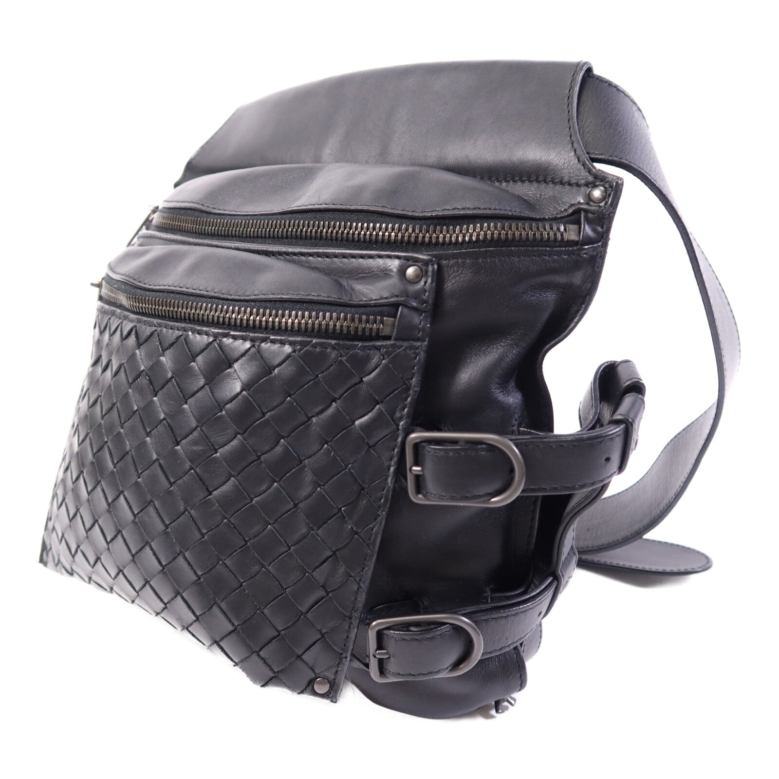 BOTTEGA VENETA 【激減優惠】皮革Intrecciato Waist Bag腰包