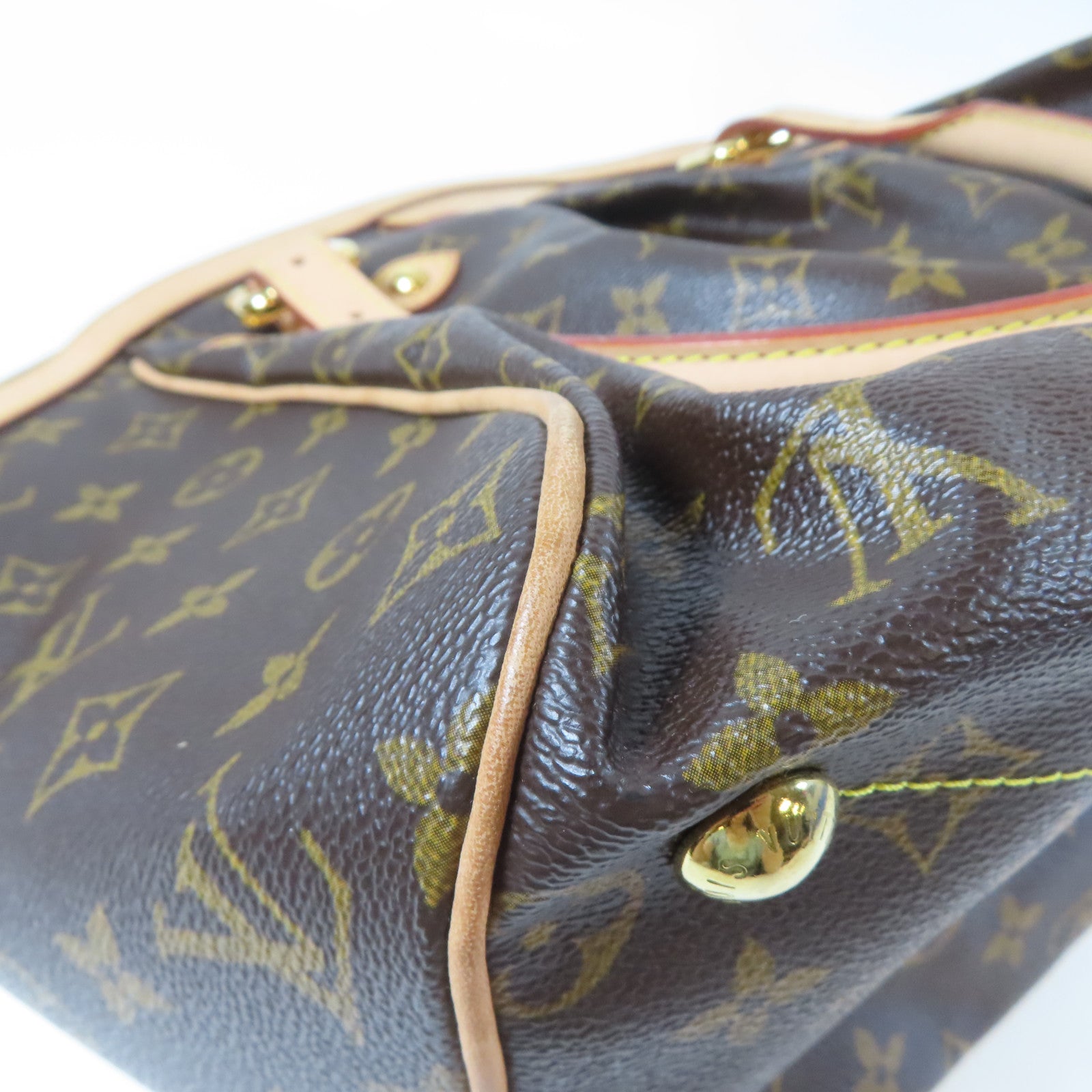 LOUIS VUITTON Monogram Tivoli GM金扣肩背袋啡色