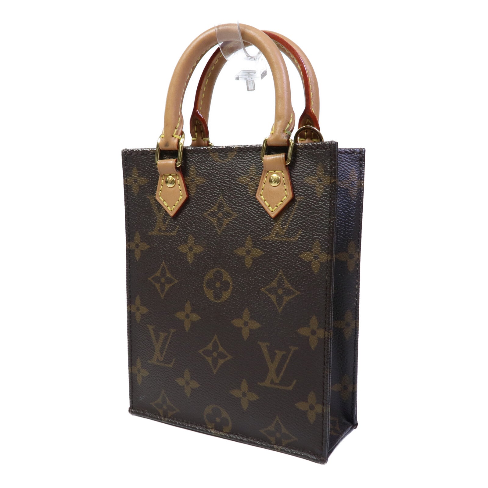 LOUIS VUITTON Monogram Petit Sac Plat手挽肩背兩用袋