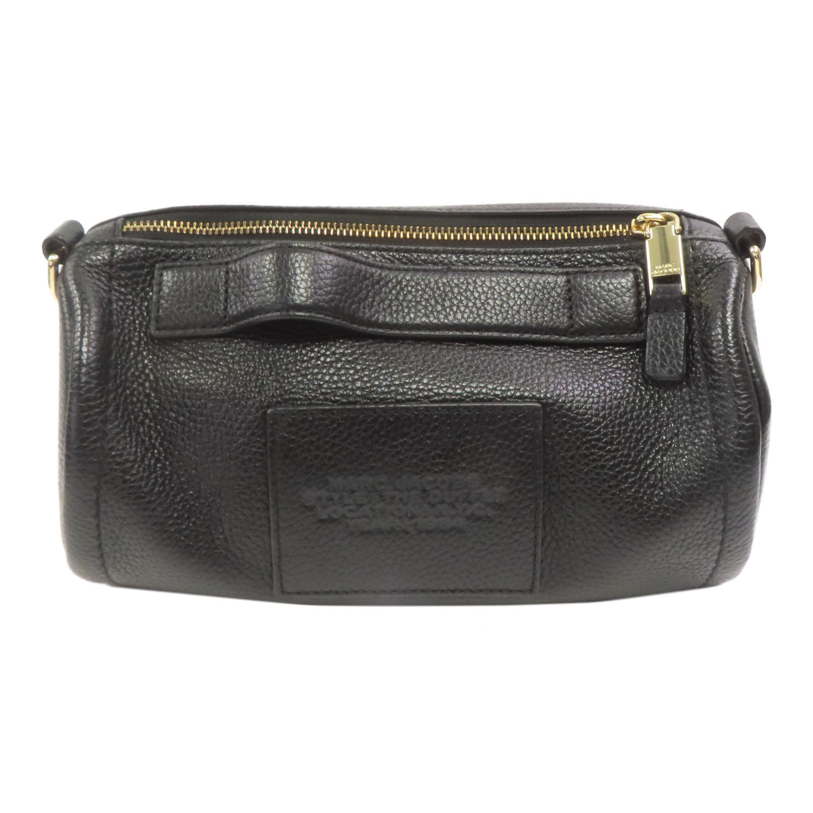 MARC JACOBS 牛皮皮革The Duffle Bag金扣肩背袋黑色