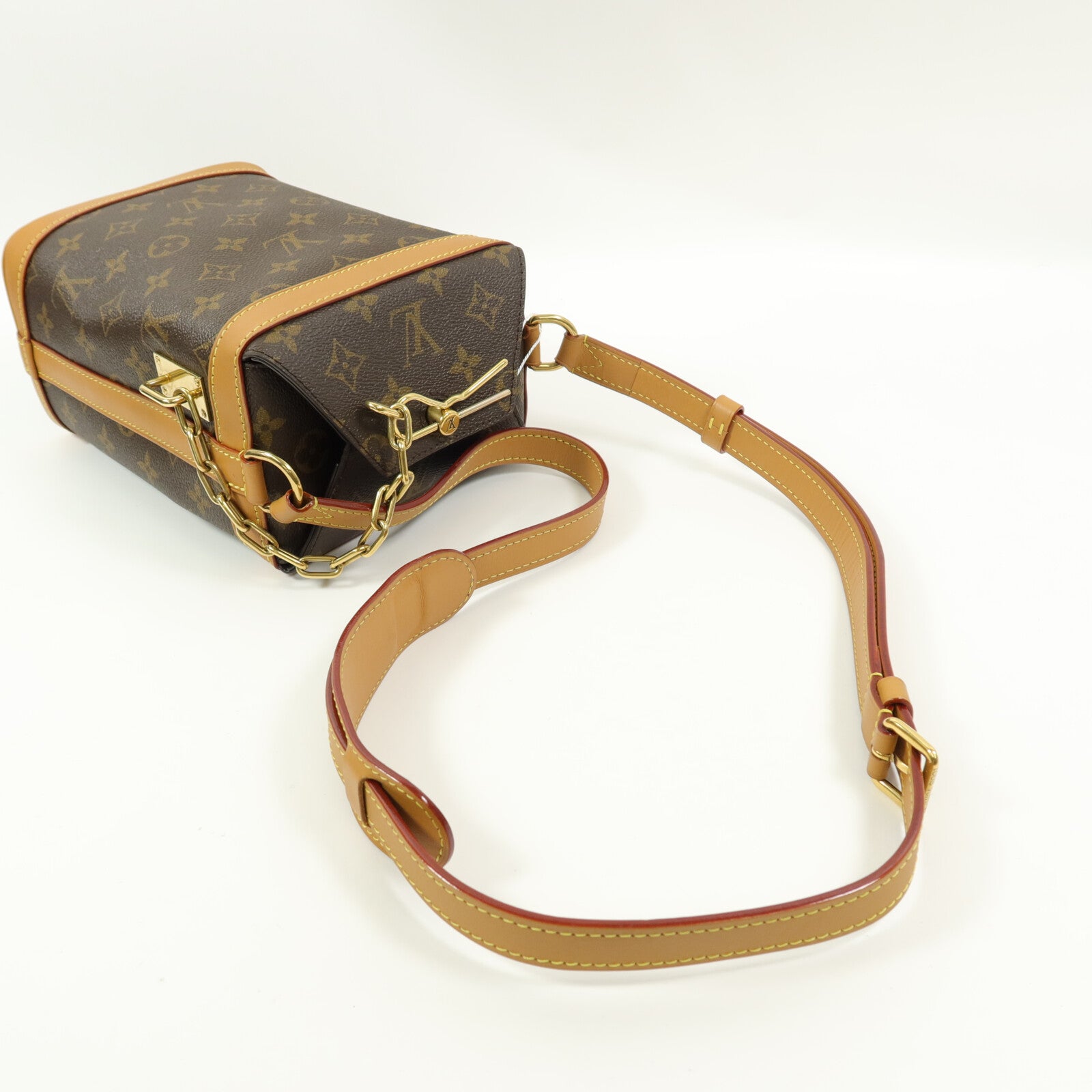 LOUIS VUITTON Monogram Milk Box鏈帶肩背袋