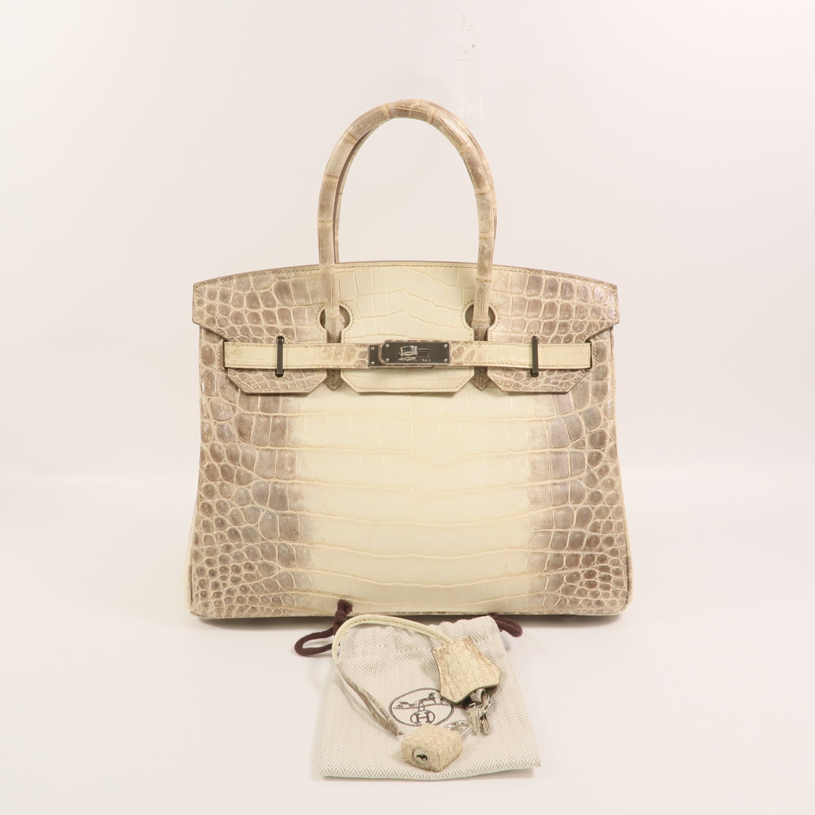 HERMES 【激減優惠】Niloticus Crocodile皮革 Birkin 30Himalaya手挽袋Mousse