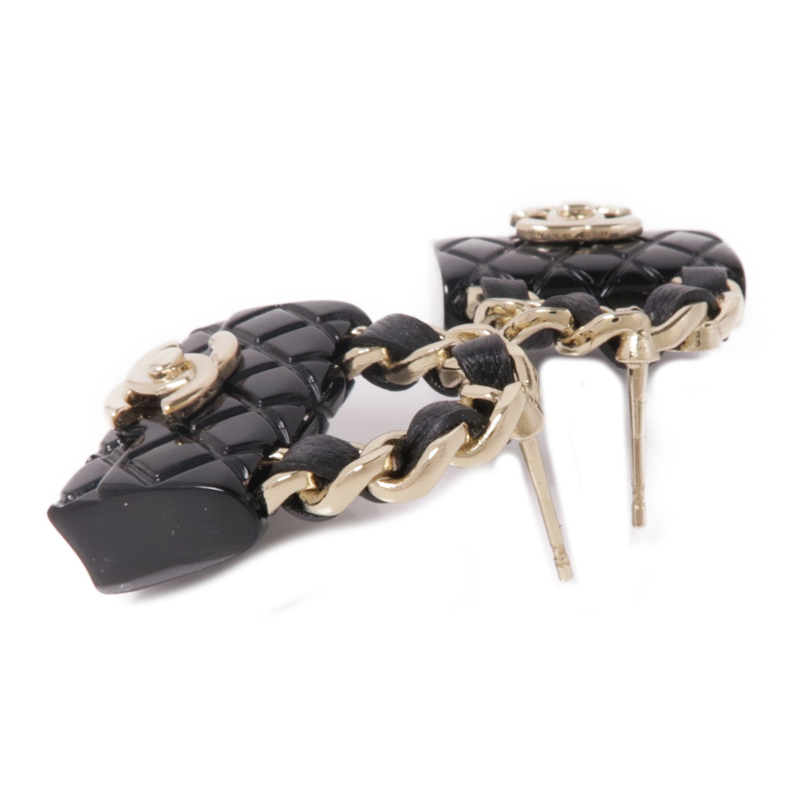 CHANEL 皮革/PVC/金屬Earrings耳環
