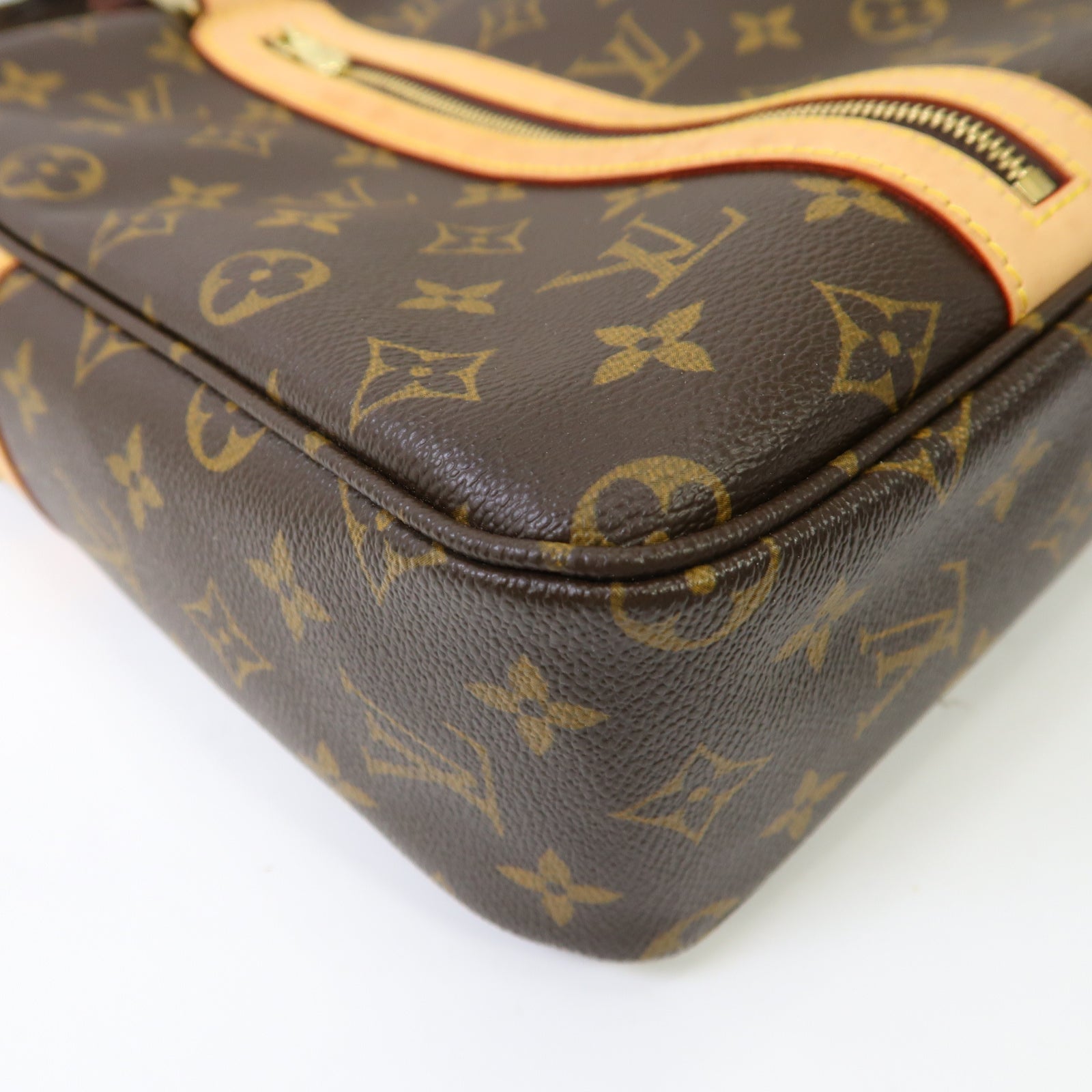 LOUIS VUITTON Monogram Sac Bosphore金扣手挽肩背兩用袋啡色