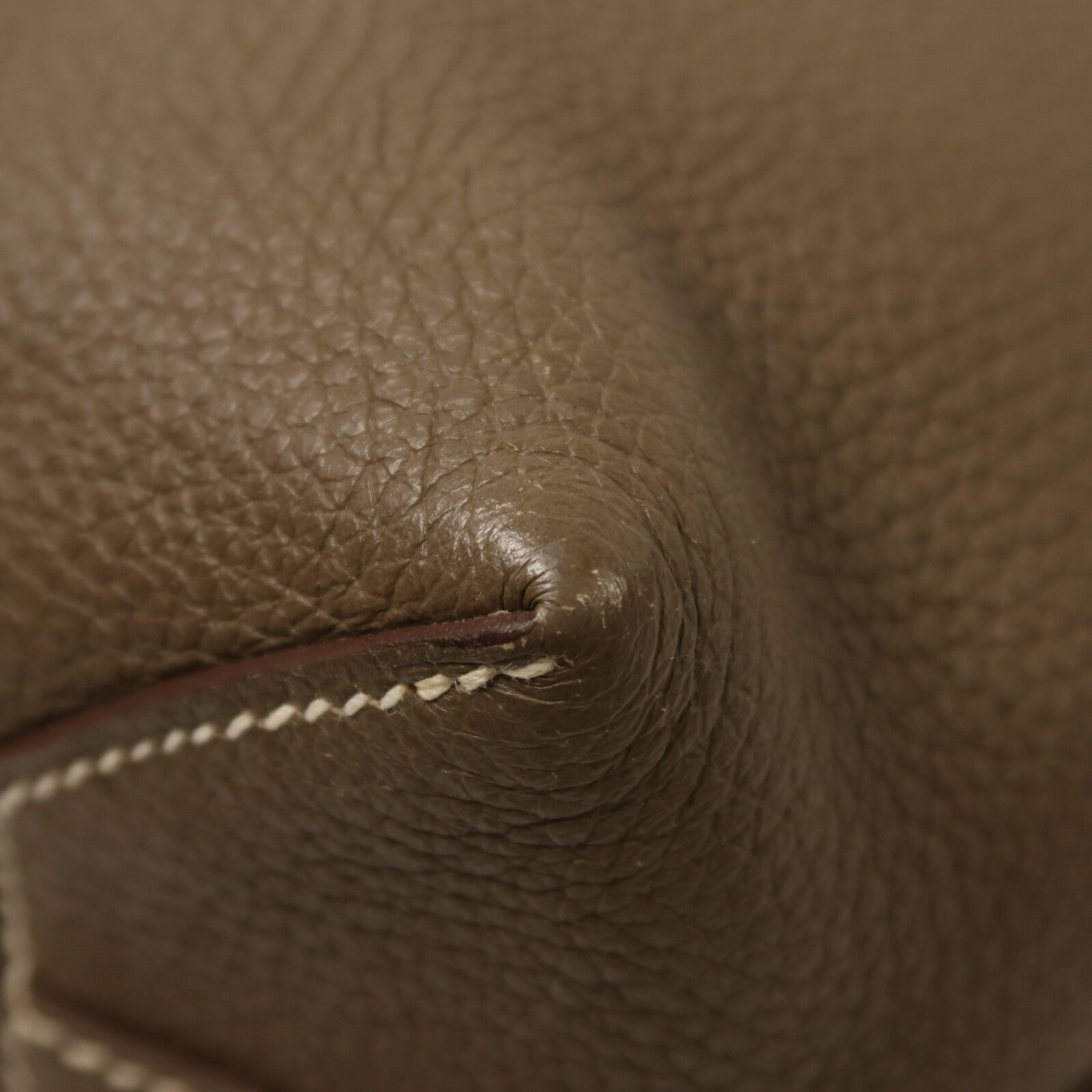 HERMES Clemence皮革Cabasellier 31手挽袋Etoupe