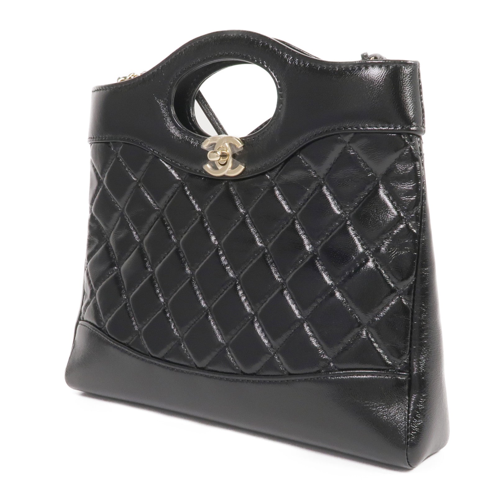 CHANEL 牛皮皮革31 Mini Shopping Bag金扣手挽肩背兩用袋