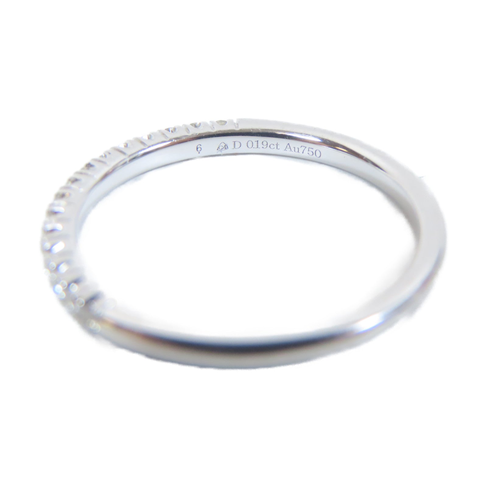 JEWELRY 18K白金Diamond Ring 0.19ct鑽石戒指US#6.75