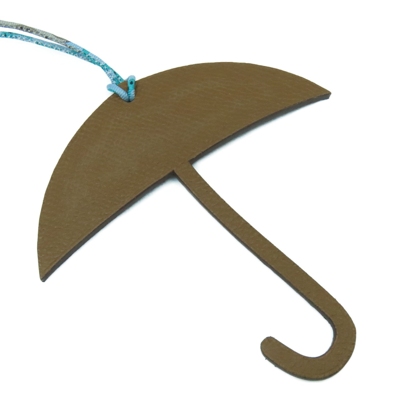HERMES Togo皮革/Epsom皮革Petit H Umbrella Charm挂饰深蓝色/啡色