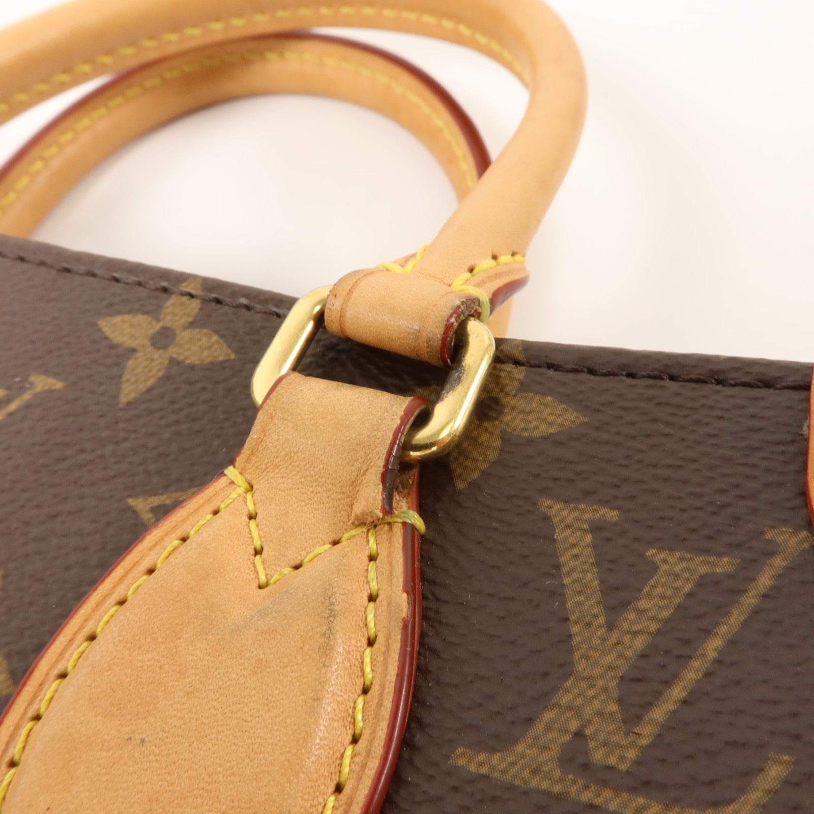 LOUIS VUITTON Monogram Sac Plat BB金扣手挽肩背兩用袋