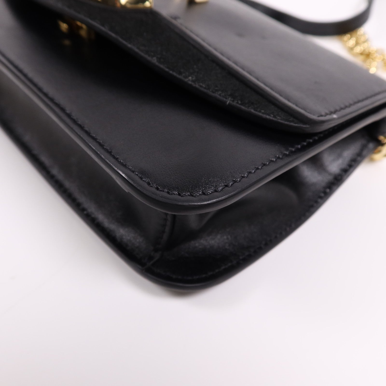 Chloe 牛皮皮革C Bag金扣鏈帶肩背袋