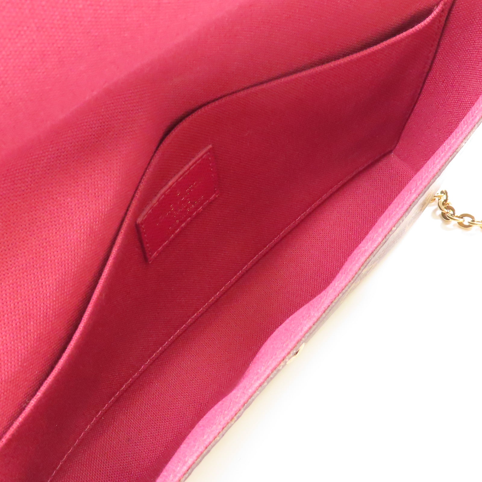 LOUIS VUITTON LV GHW Pochette Felicie Chain Shoulder Bag M61276 Monogram Brown