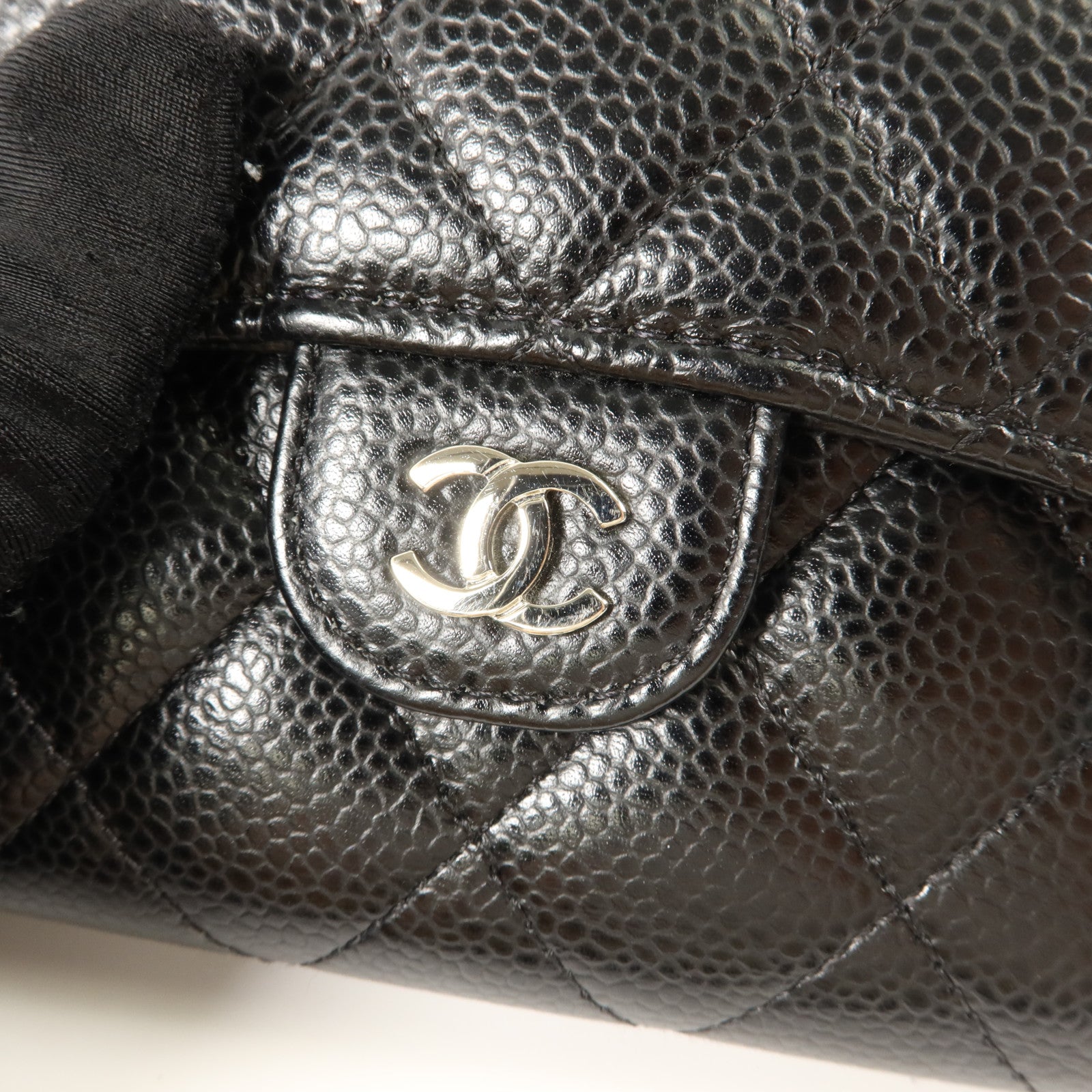 CHANEL 牛皮皮革Classic Small Flap Wallet銀扣錢包