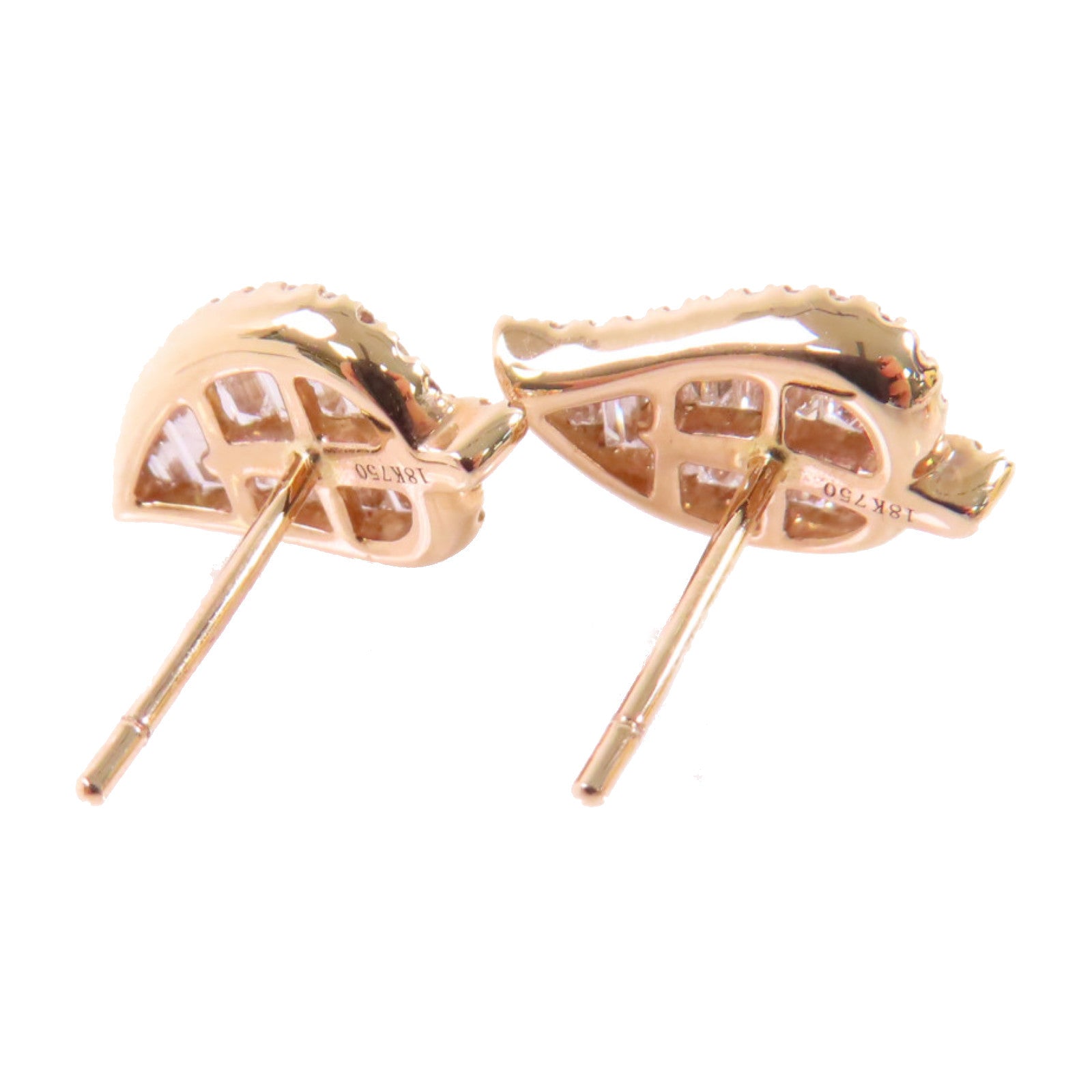JEWELRY【激減優惠】 18K玫瑰金/鑽石Diamond Earrings金扣耳環