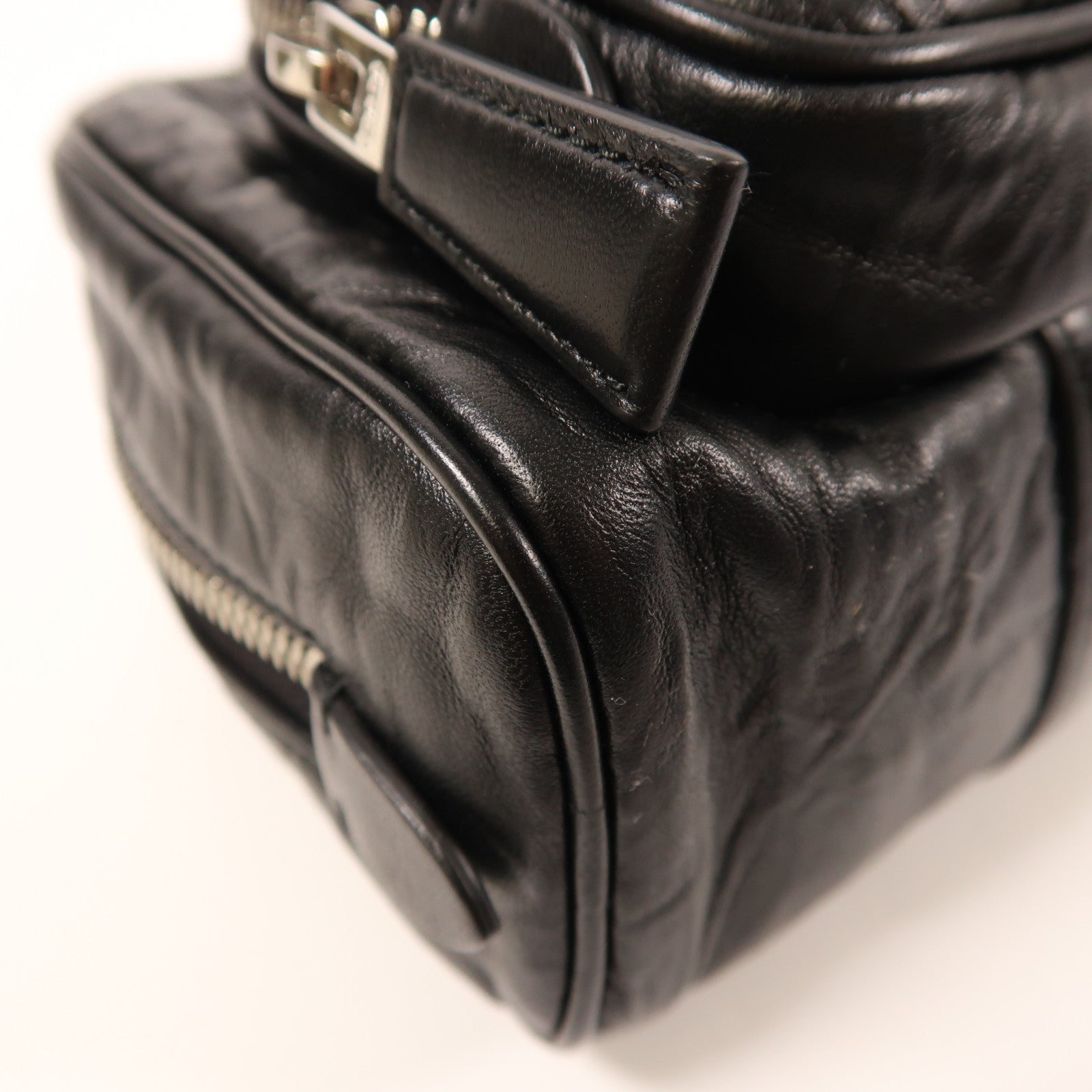 PRADA 皮革2 Way Shoulder銀扣手挽肩背兩用袋