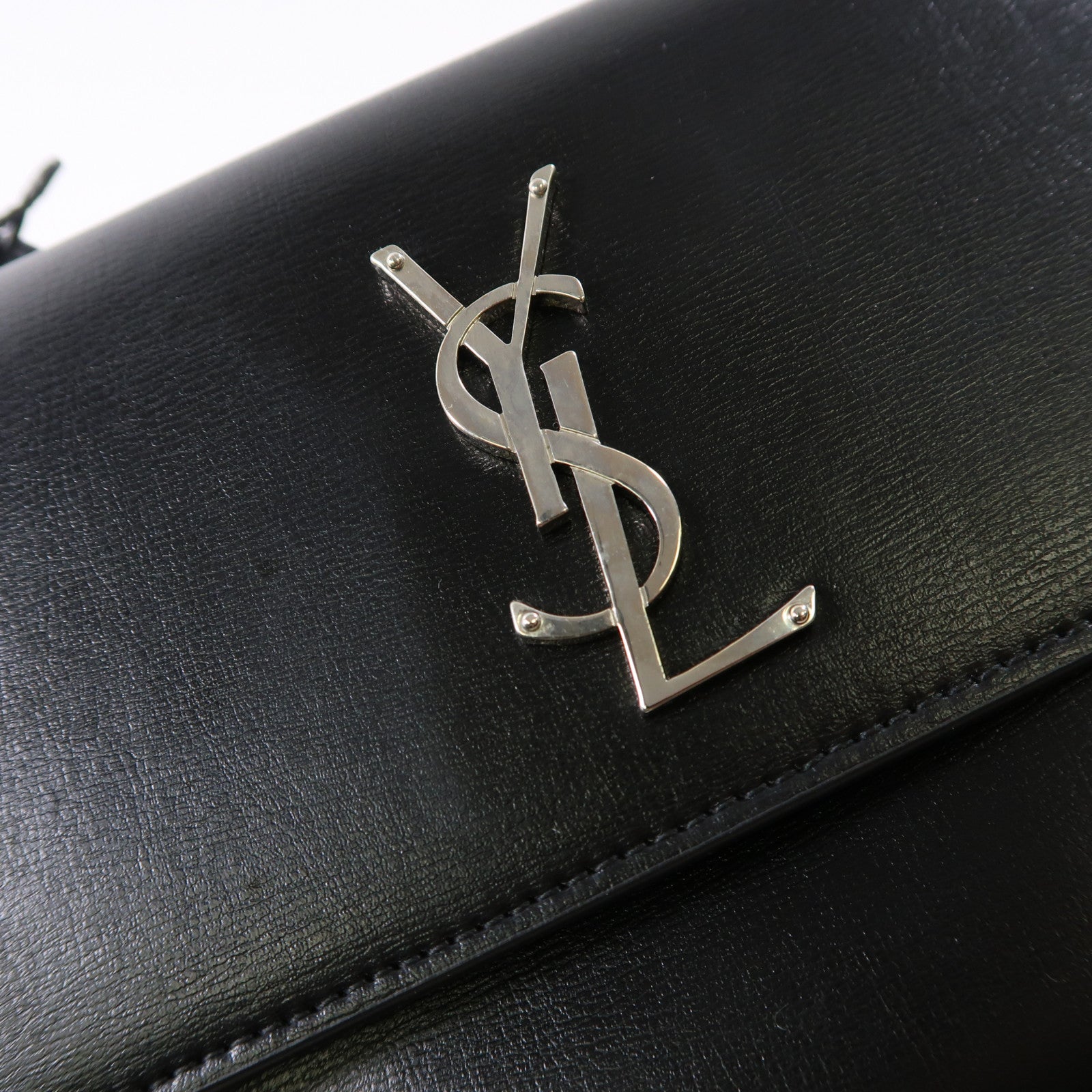 SAINT LAURENT 牛皮皮革Sunset Medium銀扣鏈帶肩背袋