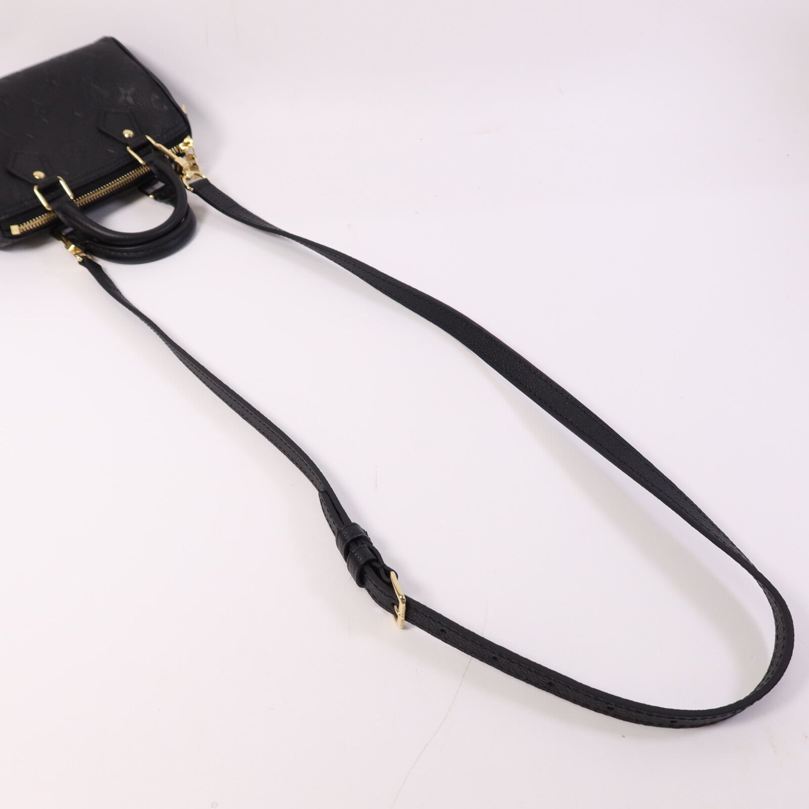 LOUIS VUITTON Monogram Empreinte Nano Speedy金扣肩背袋