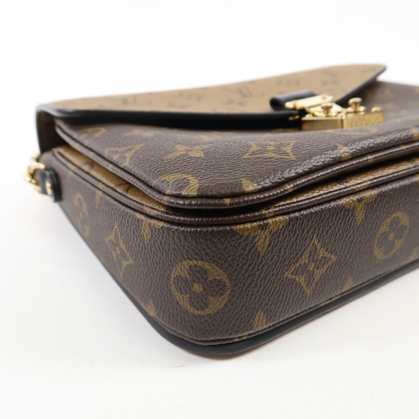 LOUIS VUITTON Monogram Reverse Pochette Metis金扣手挽肩背兩用袋