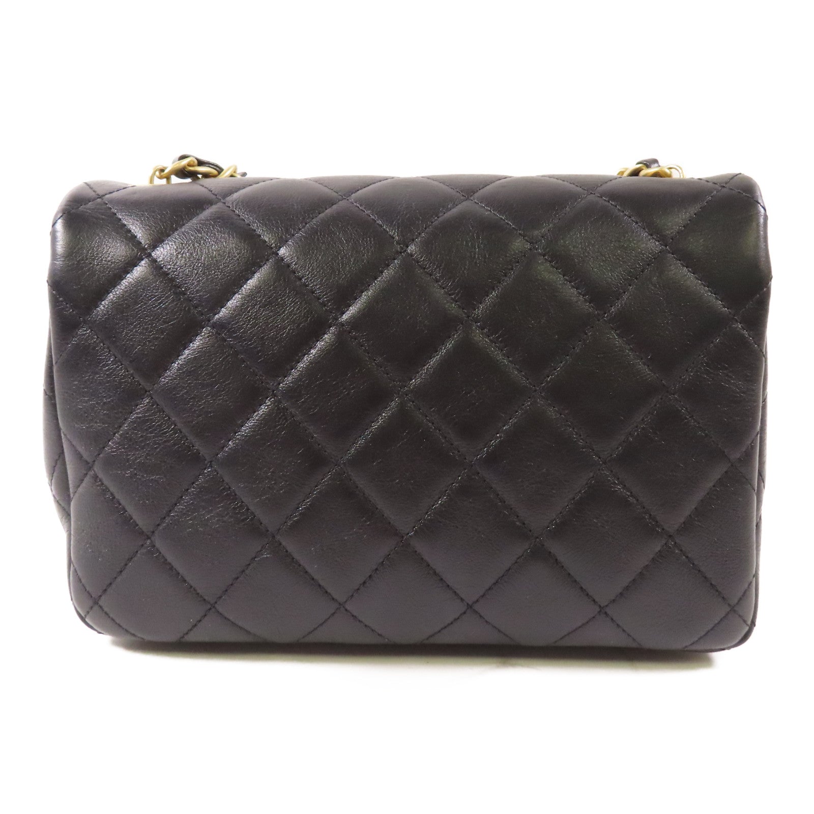 CHANEL 【激減優惠】牛皮皮革Chain Shoulder金扣鏈帶肩背袋