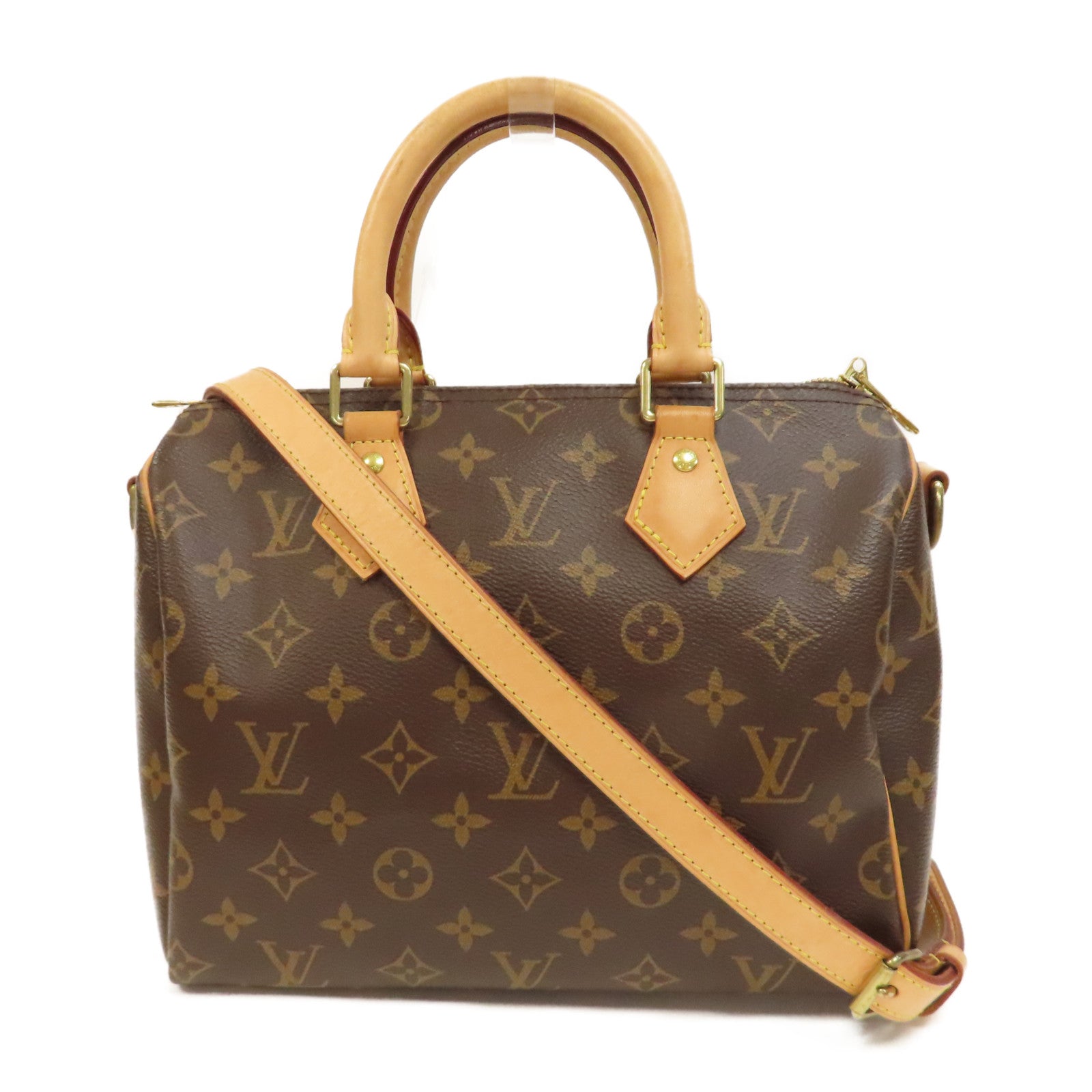 LOUIS VUITTON Monogram Speedy Bandouliere 25金扣手挽肩背兩用袋啡色