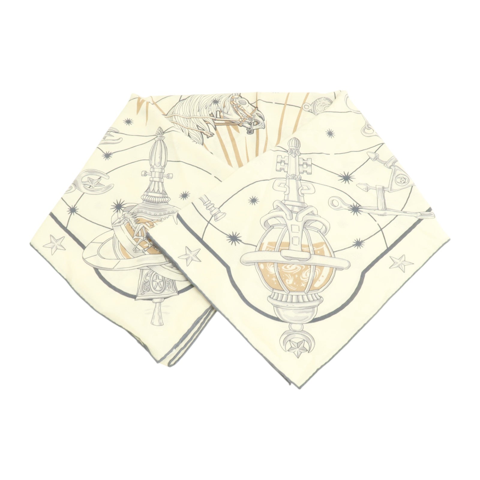 HERMES 羊絨/絲質Scarf 140x140cm絲巾