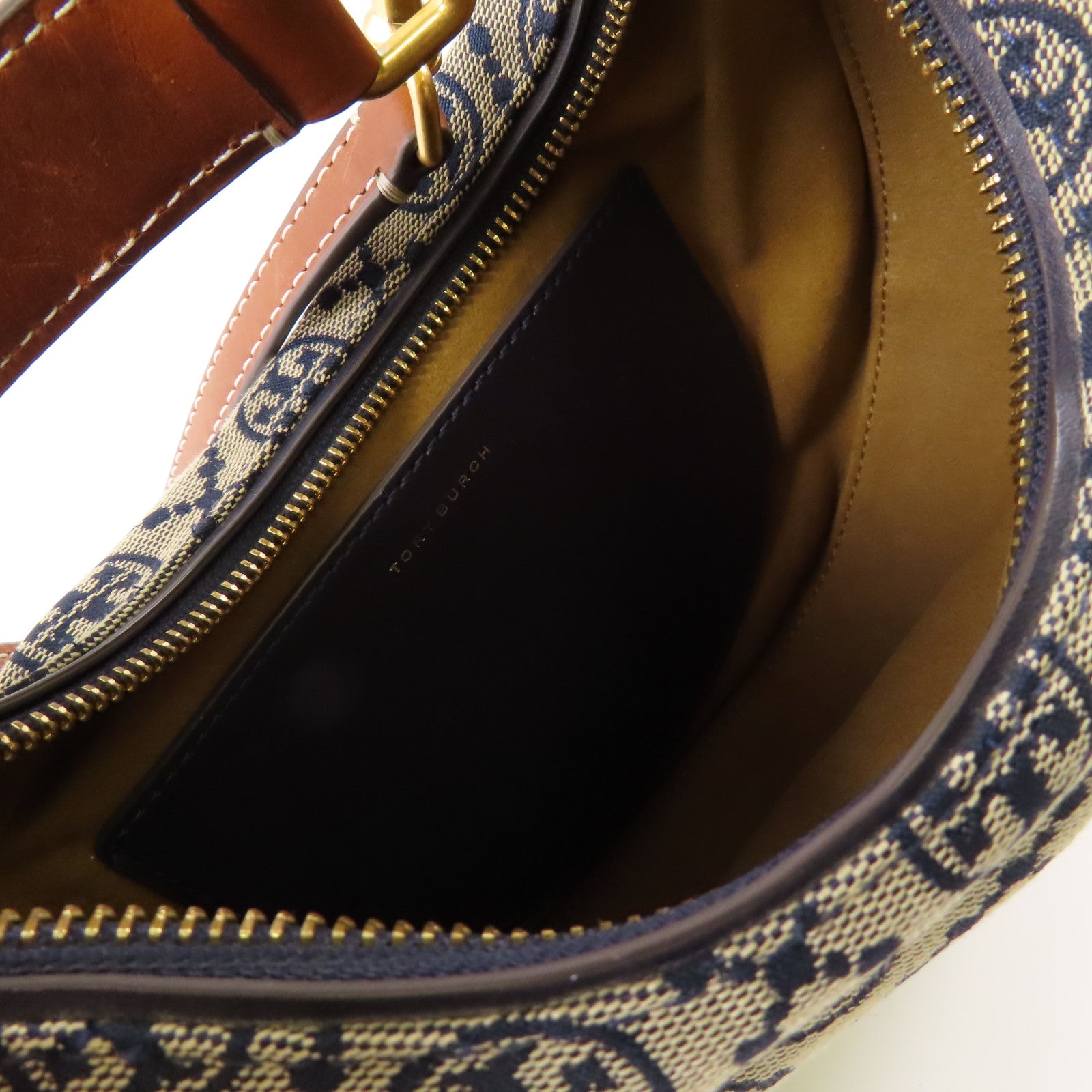 Tory Burch 帆布Shoulder Bag金扣手挽肩背兩用袋