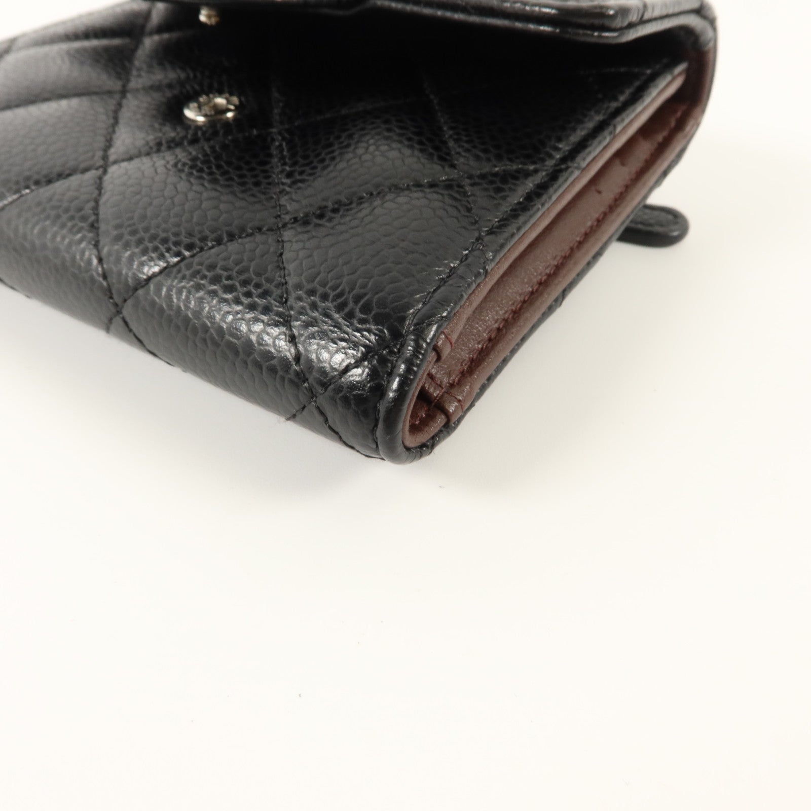 CHANEL 牛皮皮革Classic Small Flap Wallet銀扣錢包