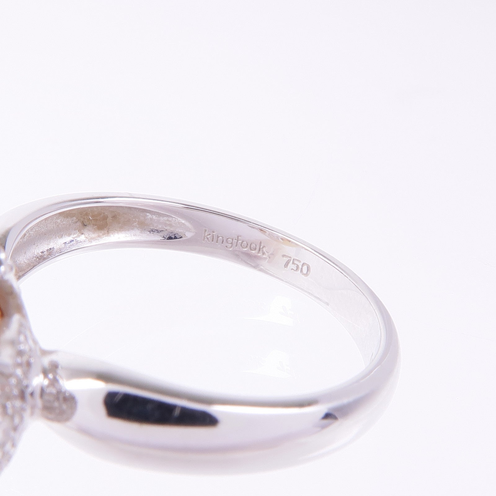 JEWELRY 18K白金Pearl Diamond Ring珍珠鑽石戒指US#6