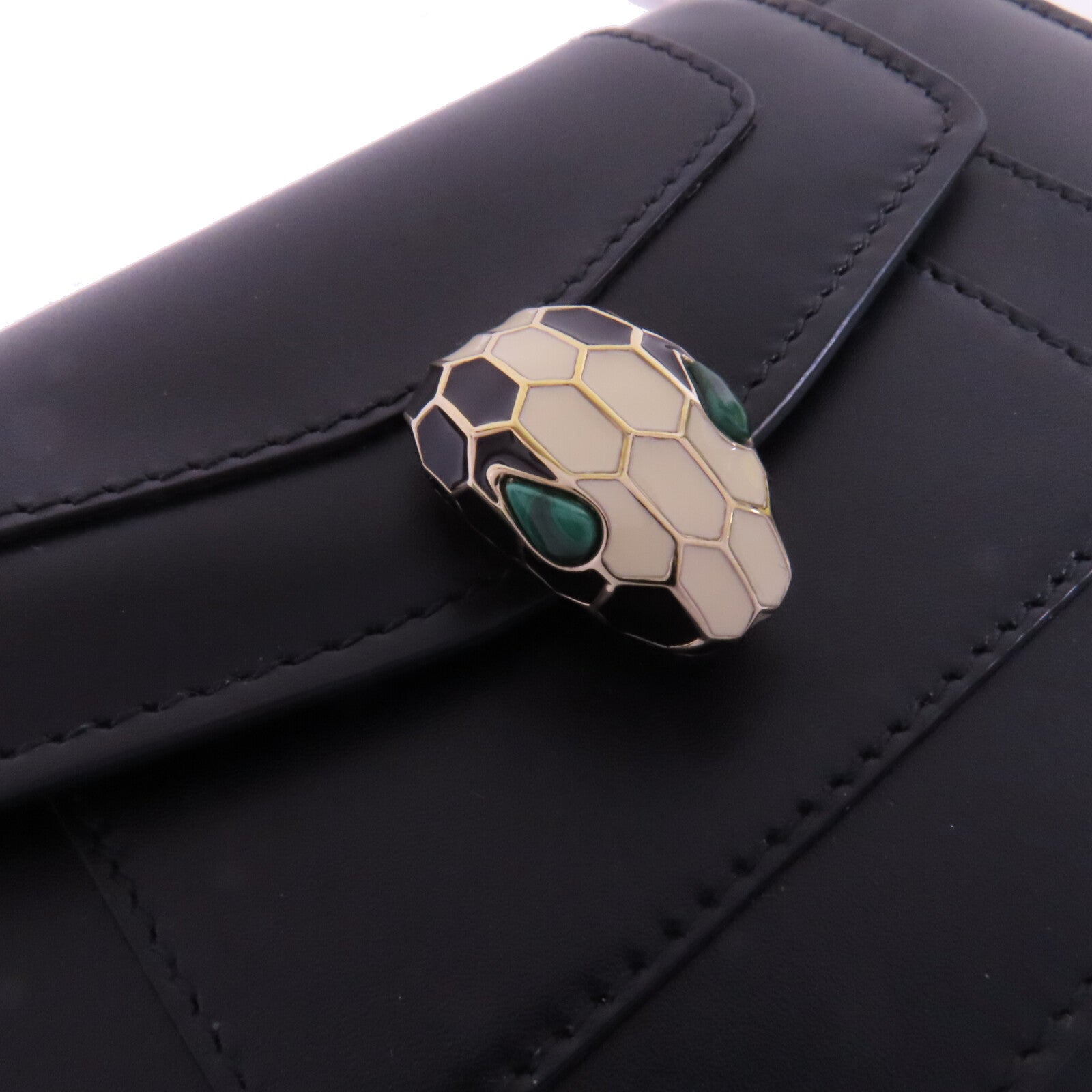 BVLGARI 牛皮皮革Chain Shoulder Bag金扣鏈帶肩背袋