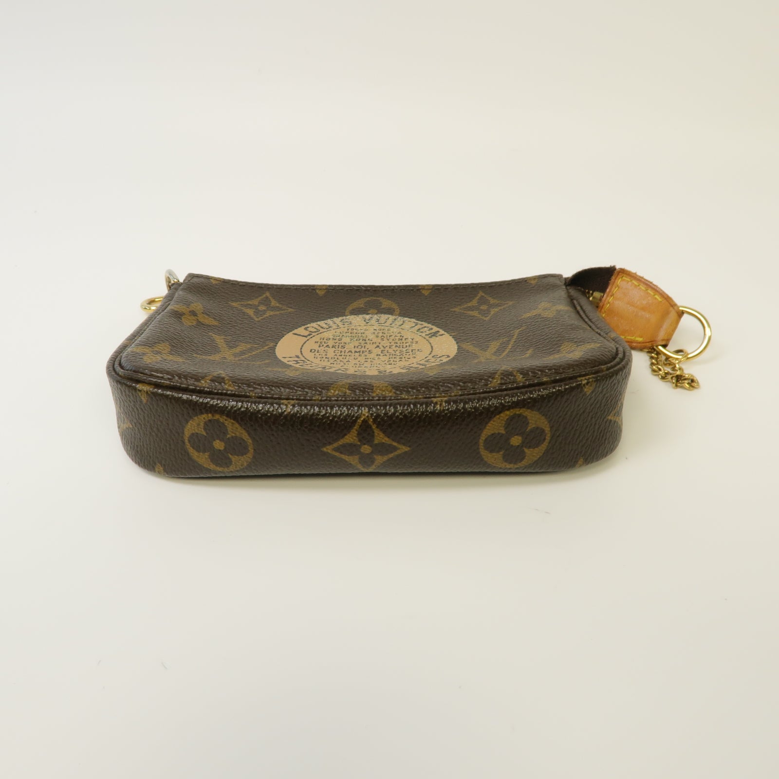 LOUIS VUITTON 【激減優惠】Monogram Mini Pochette Accessoires金扣手拿包啡色