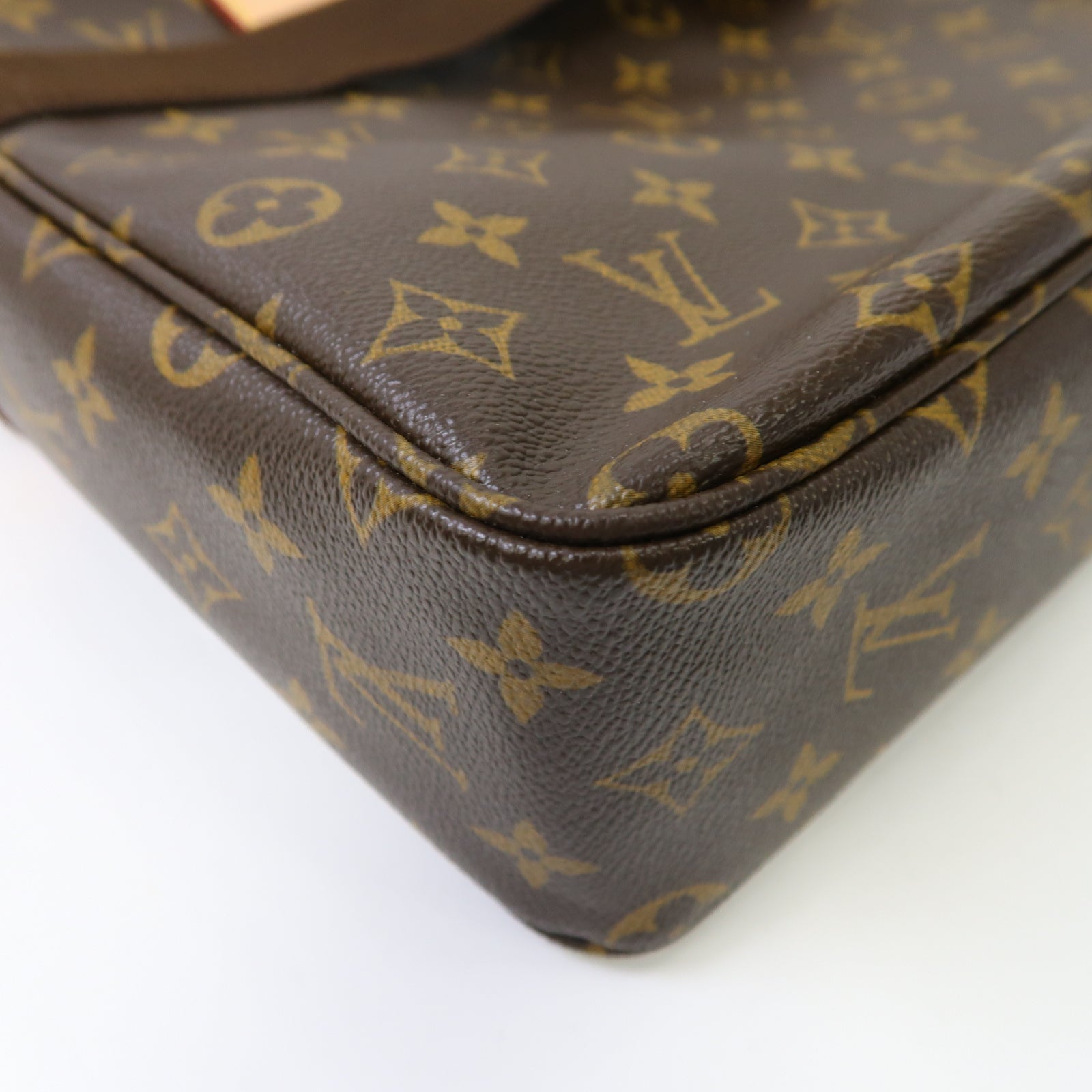 LOUIS VUITTON Monogram Sac Bosphore金扣手挽肩背兩用袋啡色