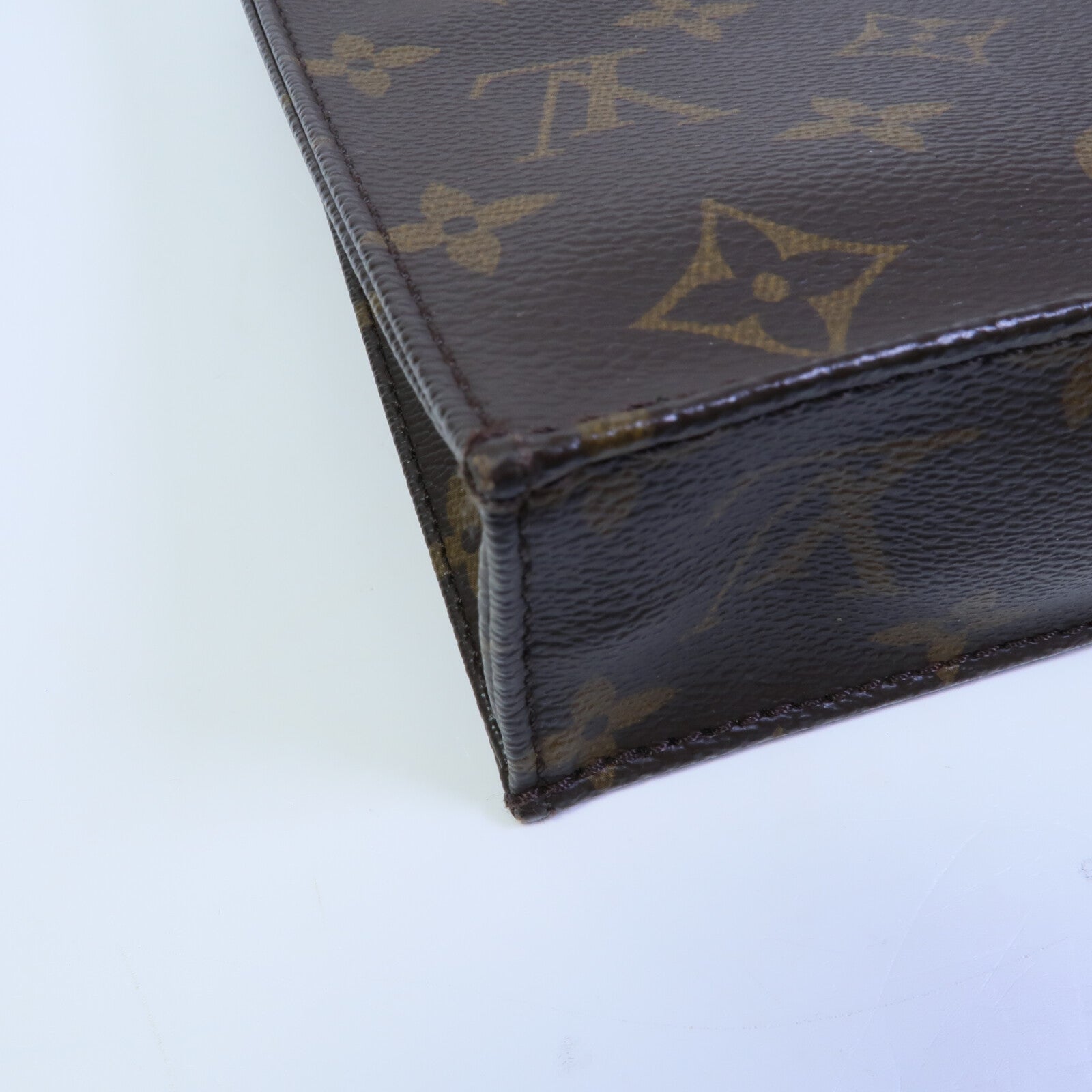 LOUIS VUITTON Monogram Petit Sac Plat手挽肩背兩用袋