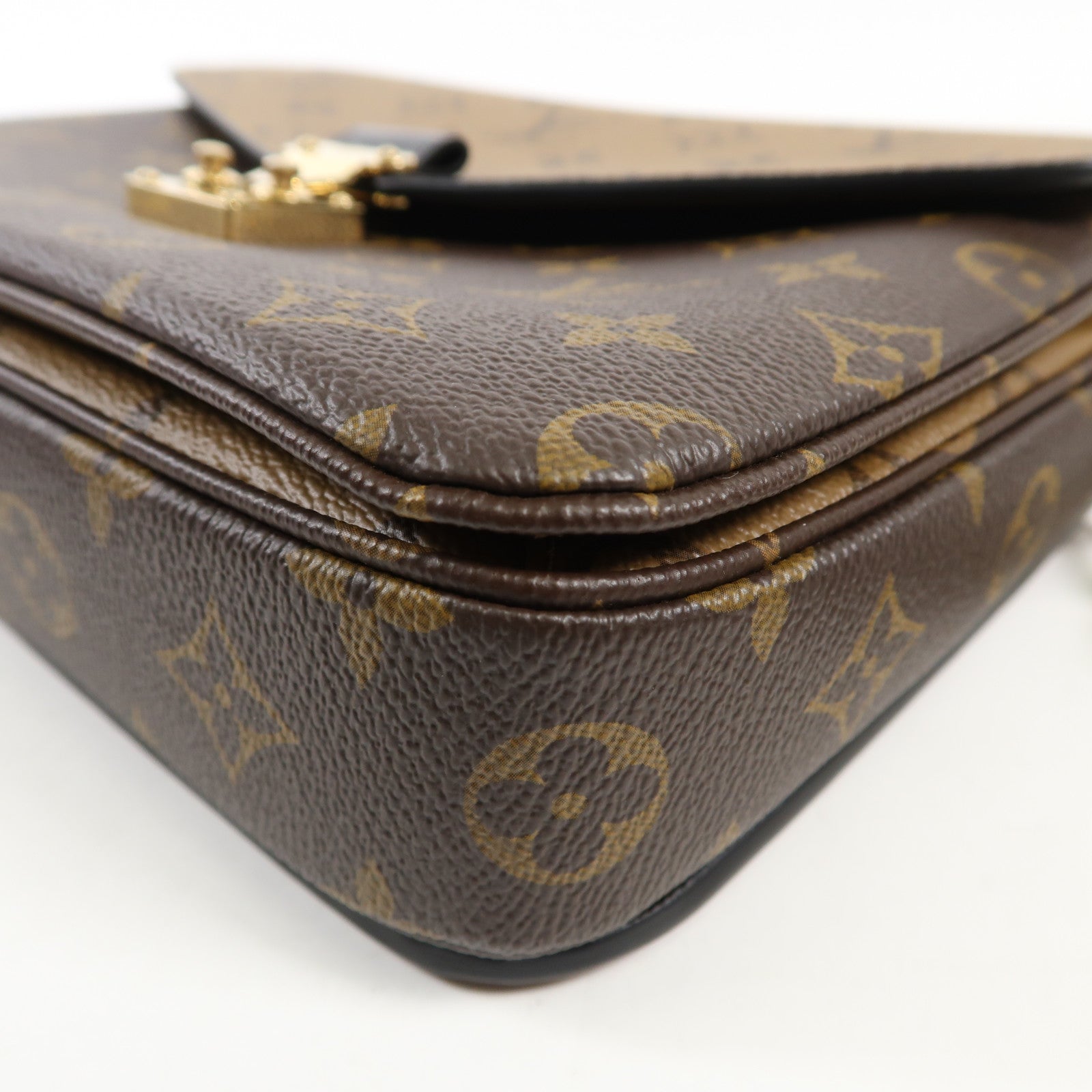 LOUIS VUITTON Monogram Reverse Pochette Metis金扣手挽肩背兩用袋