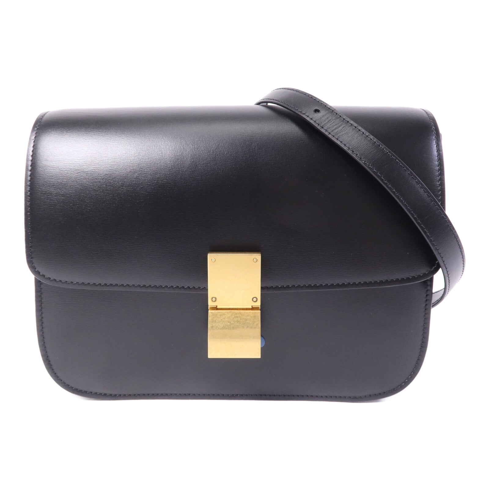 CELINE 牛皮皮革Classic Box金扣肩背袋