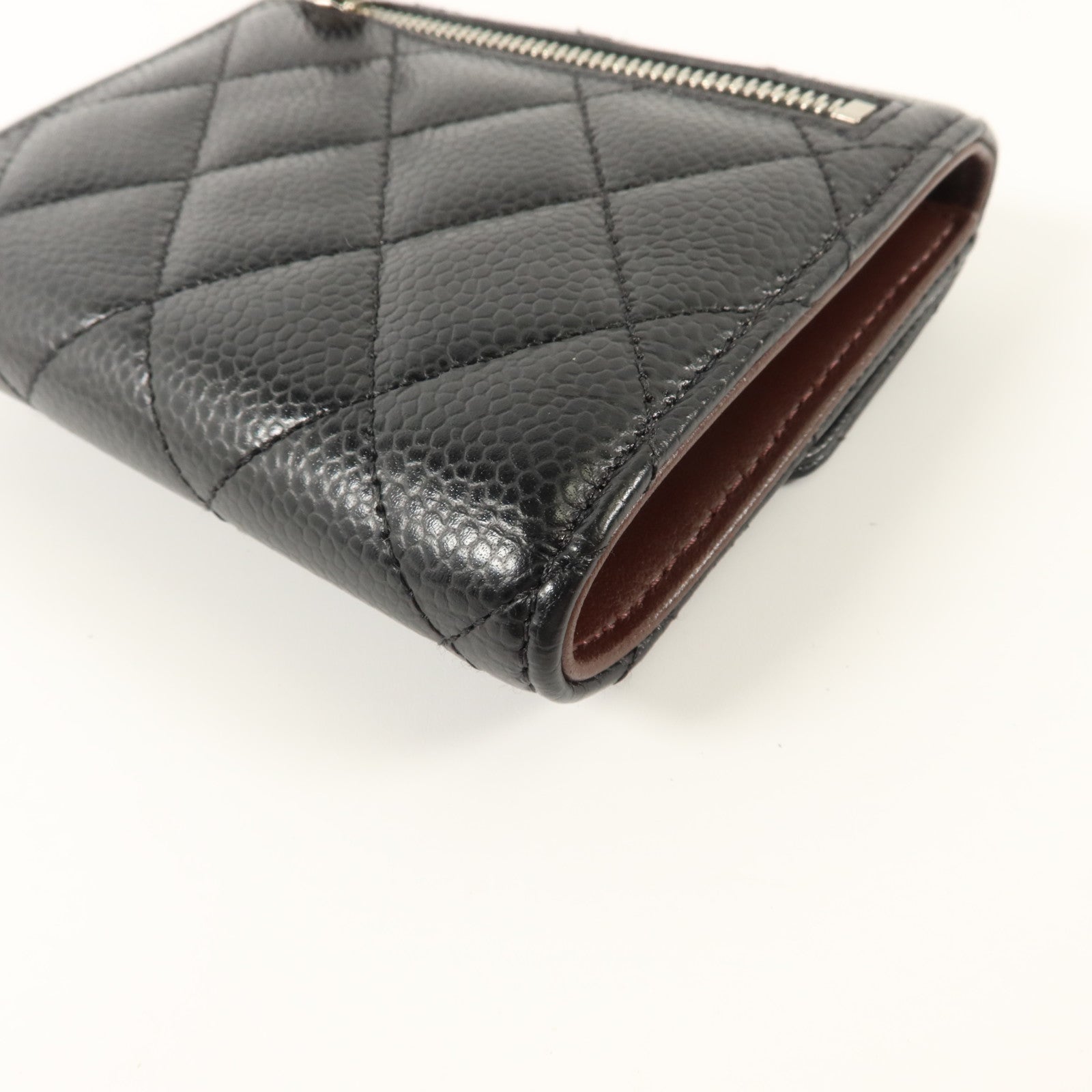 CHANEL 牛皮皮革Classic Small Flap Wallet銀扣錢包