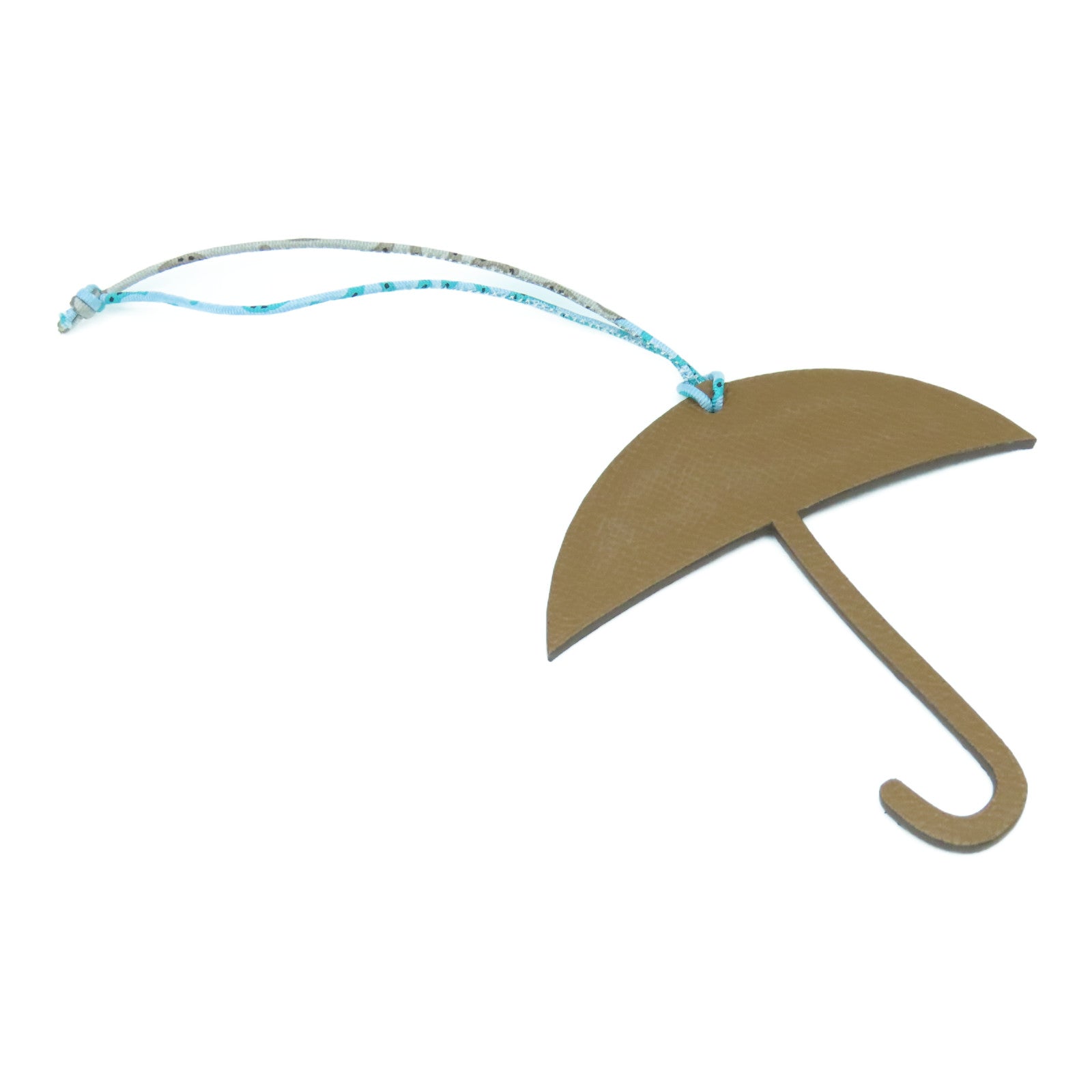 HERMES Togo皮革/Epsom皮革Petit H Umbrella Charm挂饰深蓝色/啡色